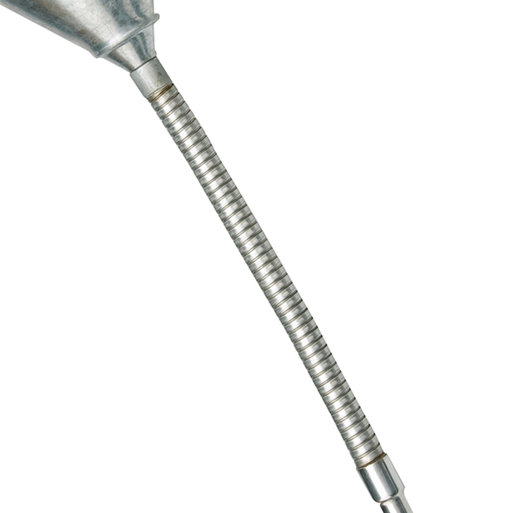 Flexible Steel Funnel - 150mm Dia. - Fitted With A Mesh Particle Filter