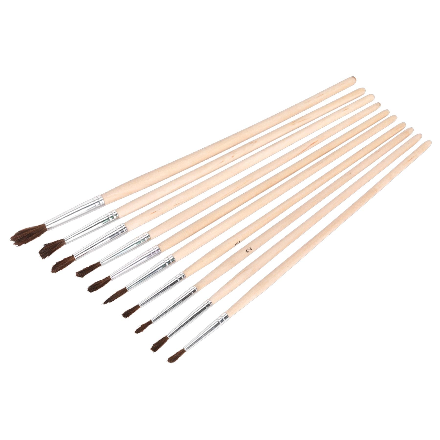 Sealey Touch-Up Paint Brush Assortment 10pc Wooden Handle
