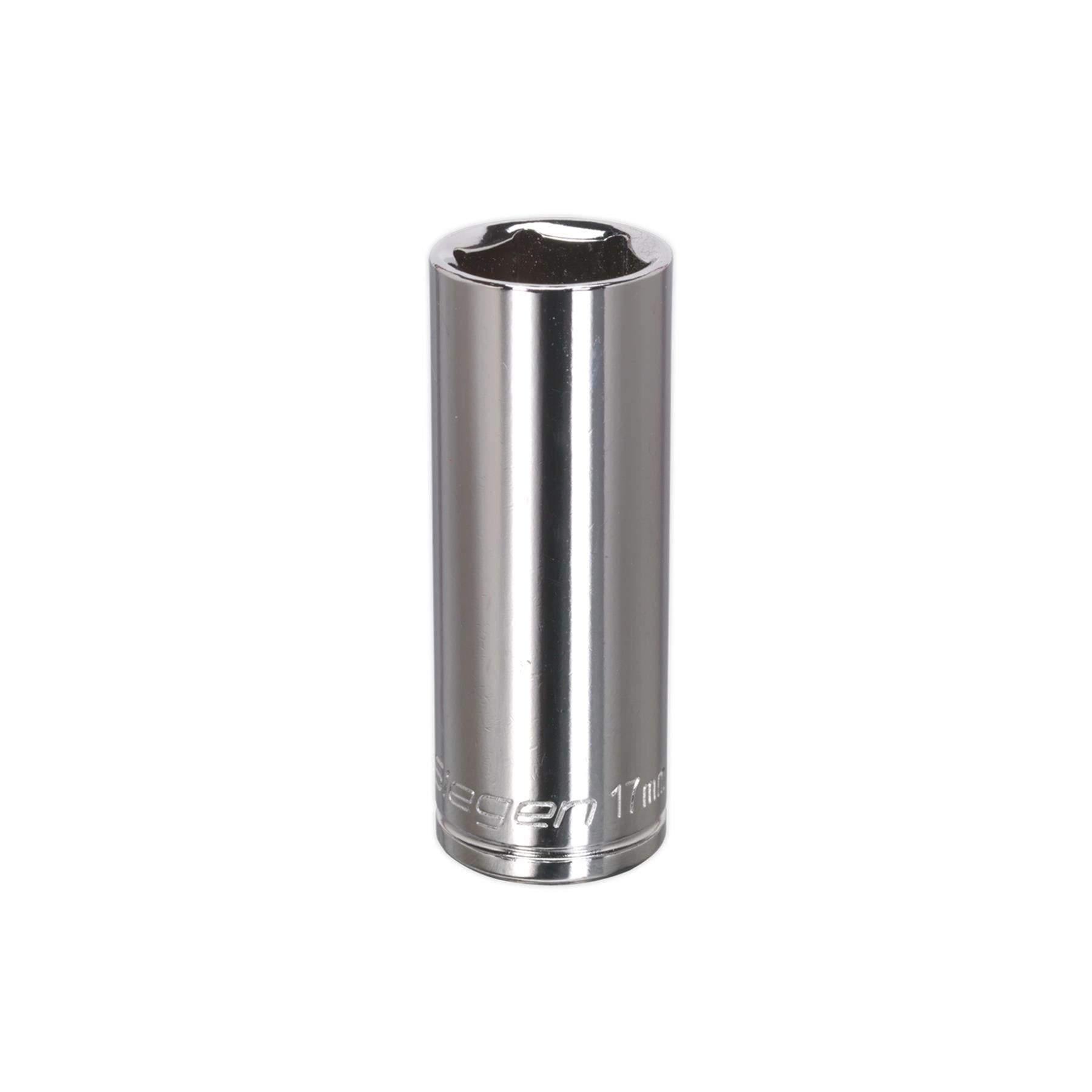 Sealey WallDrive Socket 17mm Deep 3/8"Sq Drive