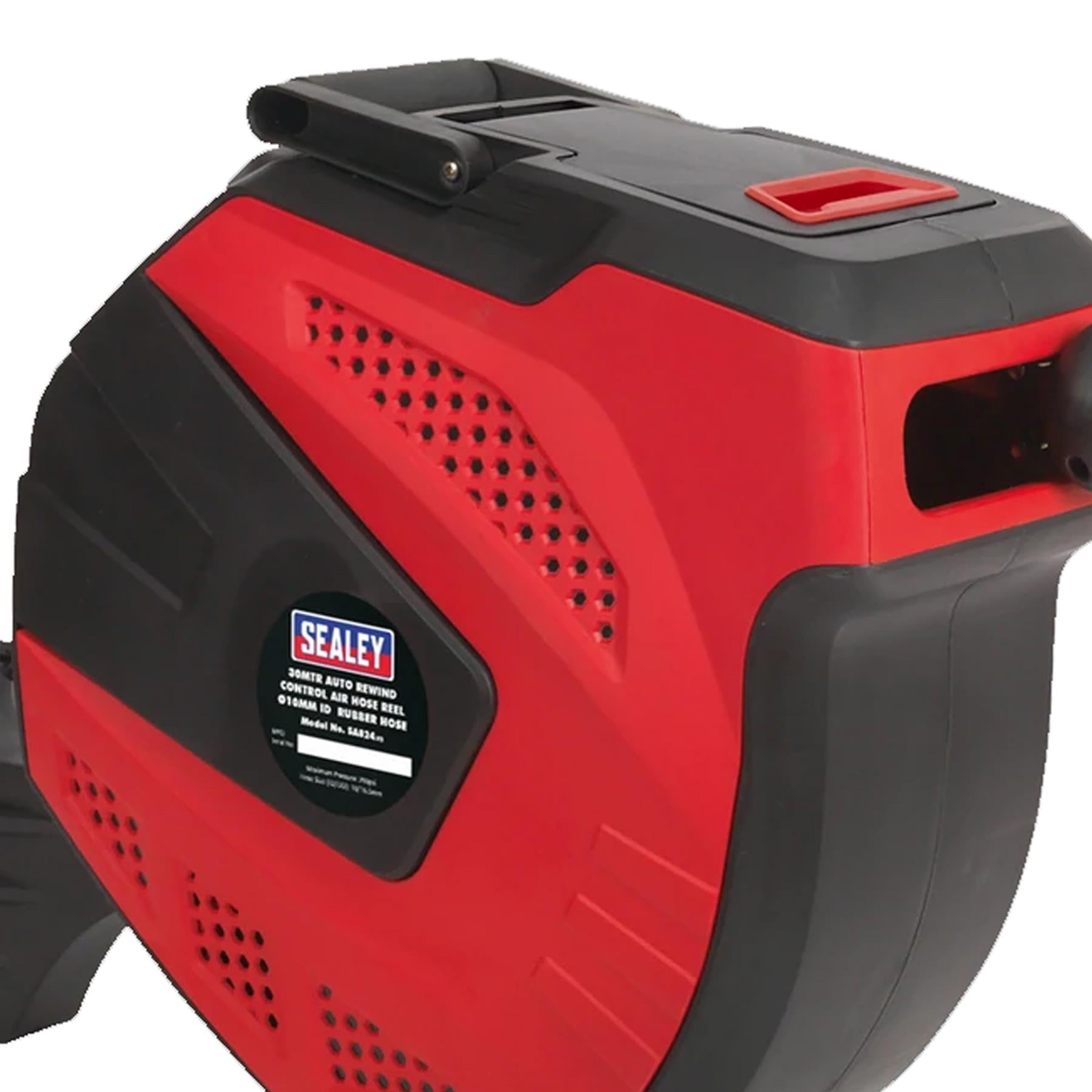 Sealey Air Hose Reel Auto-Rewind Control 30m �10mm ID - Rubber Hose