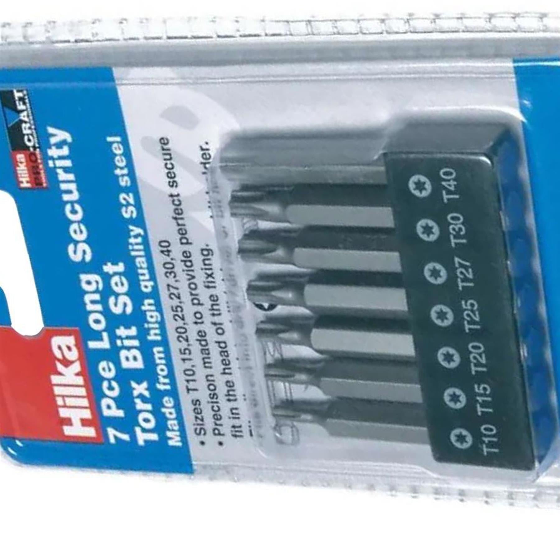 Long Security Torx Bit Set/ Tox Bit Set with hole. Power Drive T Bits. Star Torx