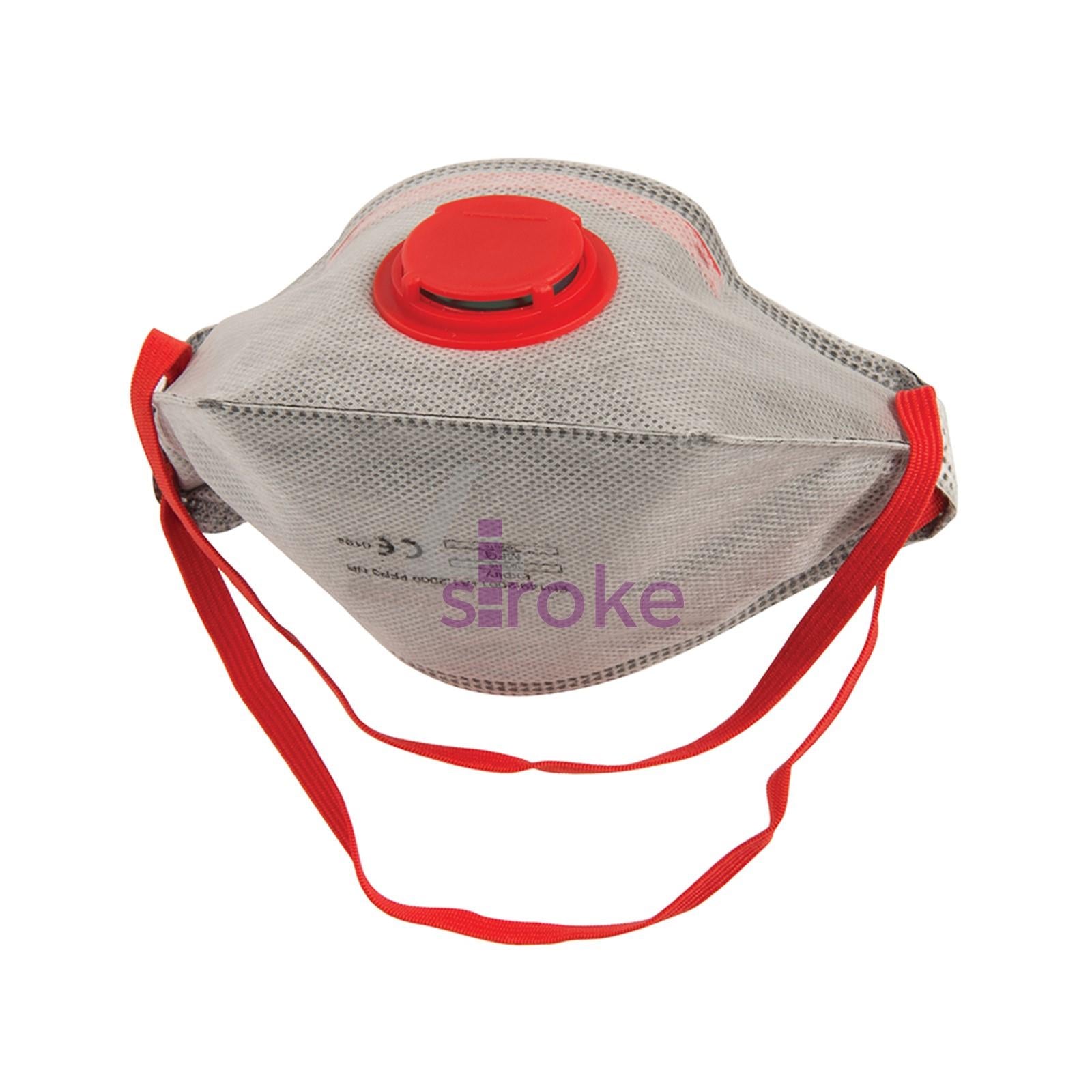 5x FFP3 Mask Dust Face Masks Fold Flat Valved Asbestos Respirator Disposable