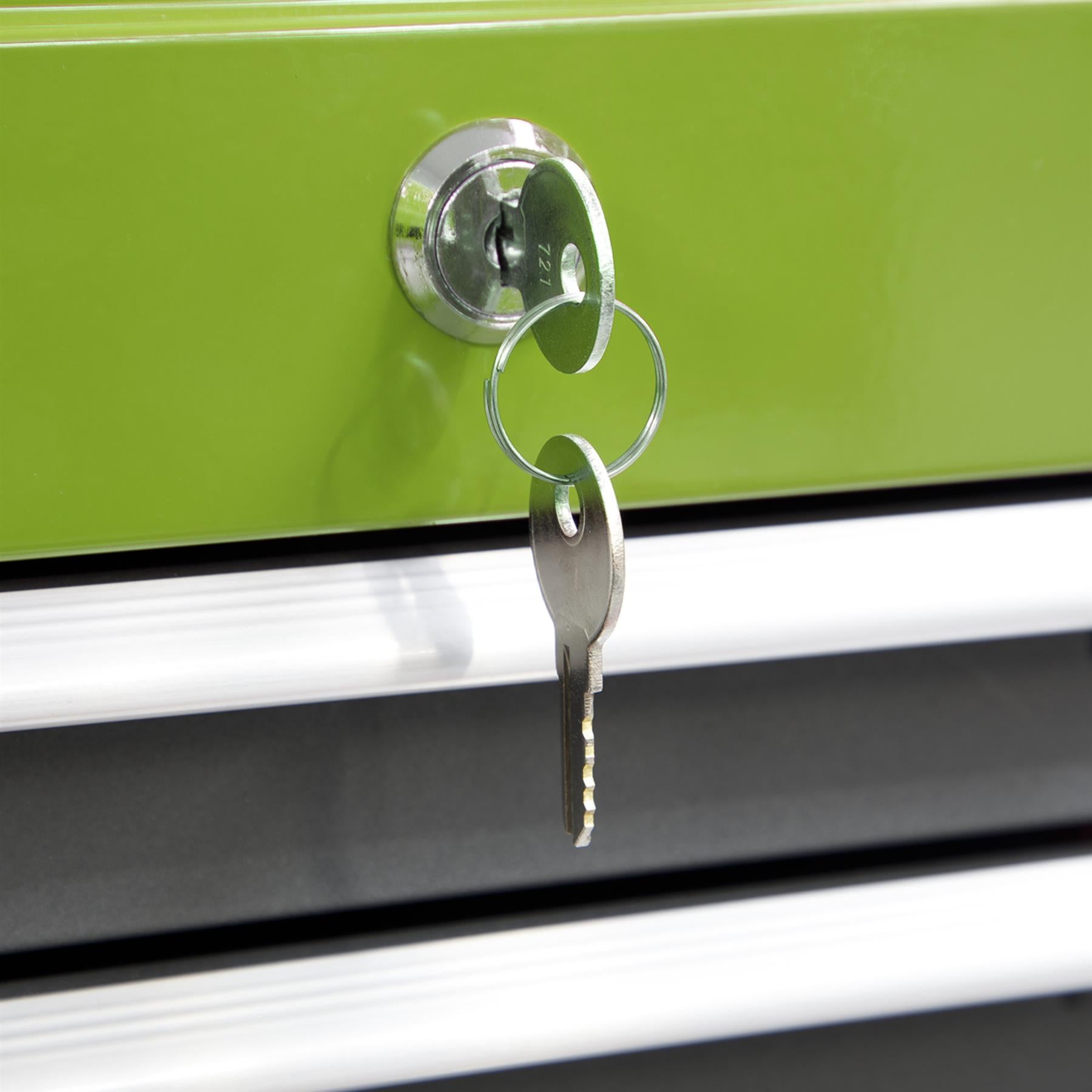 Sealey Mid-Box 3 Drawer with Ball-Bearing Slides - Green/Grey