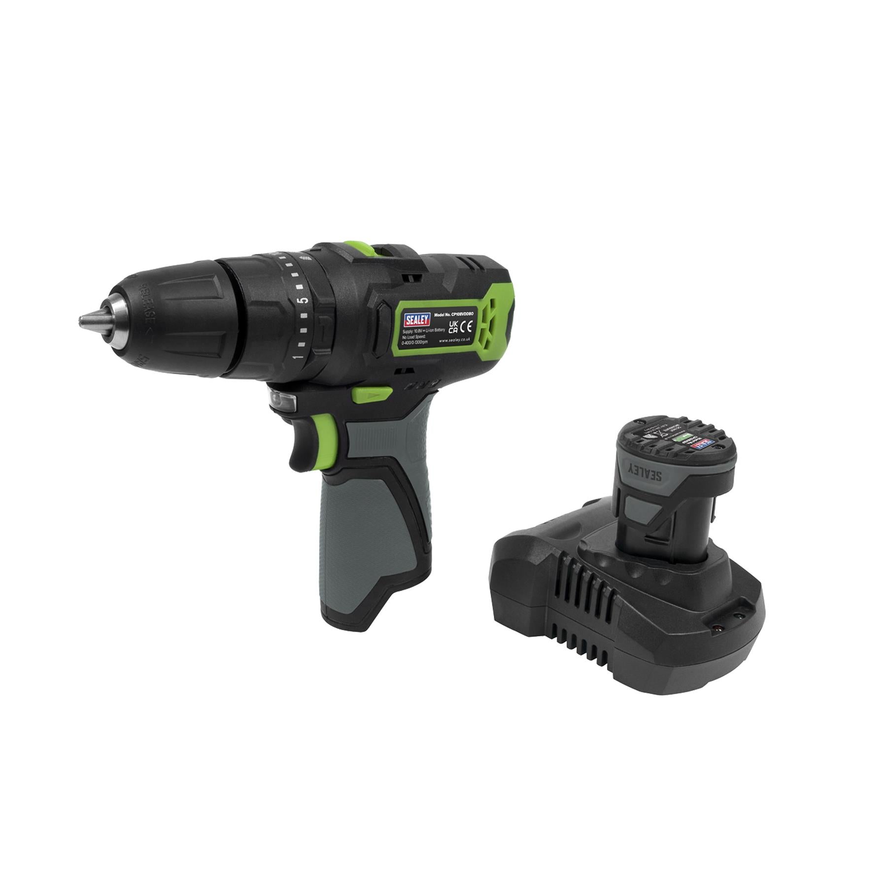 Sealey Cordless Hammer Drill/Driver Ø10mm 10.8V 2Ah