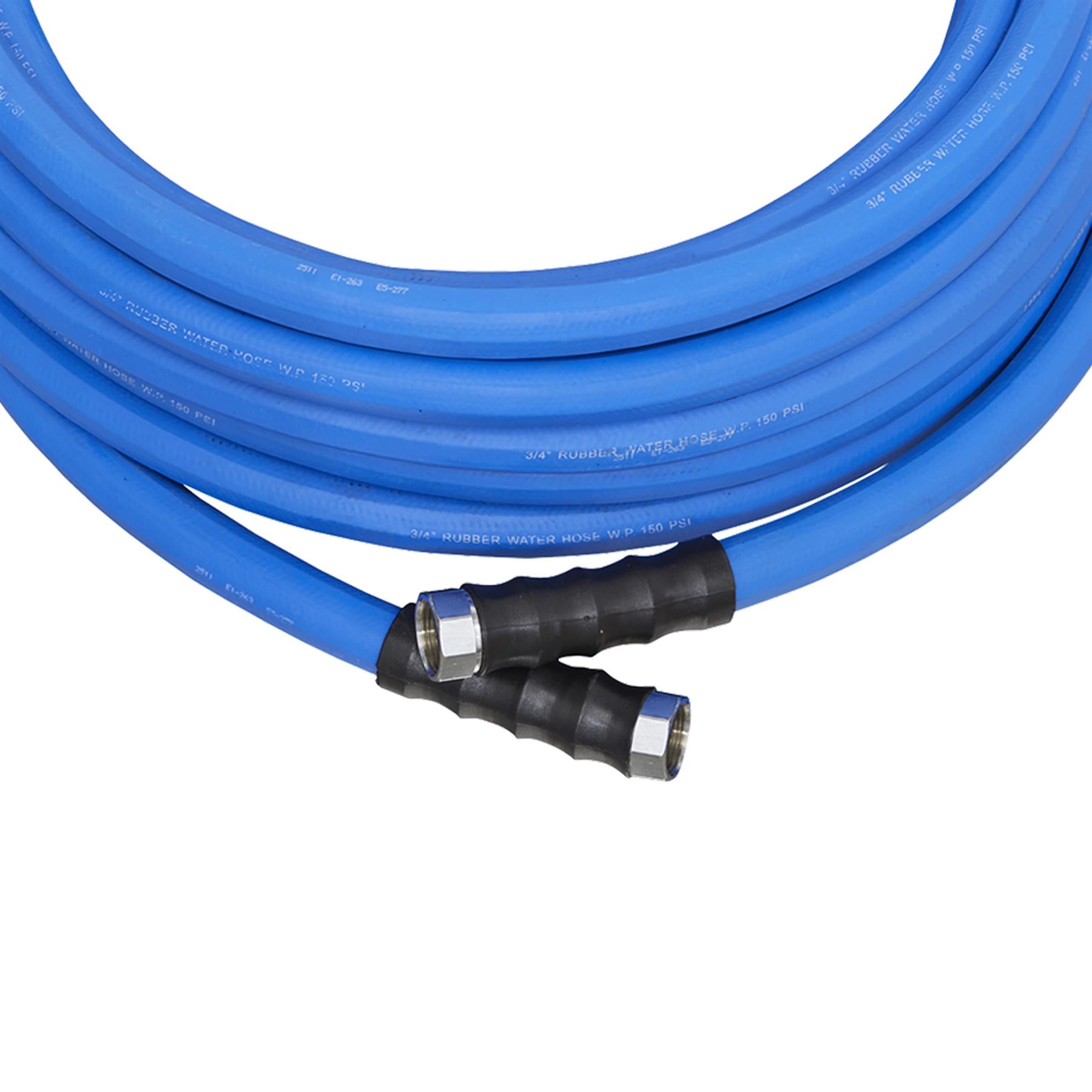 Hot & Cold Rubber Water Hose Hex 19mm 5m Heavy-Duty Sealey