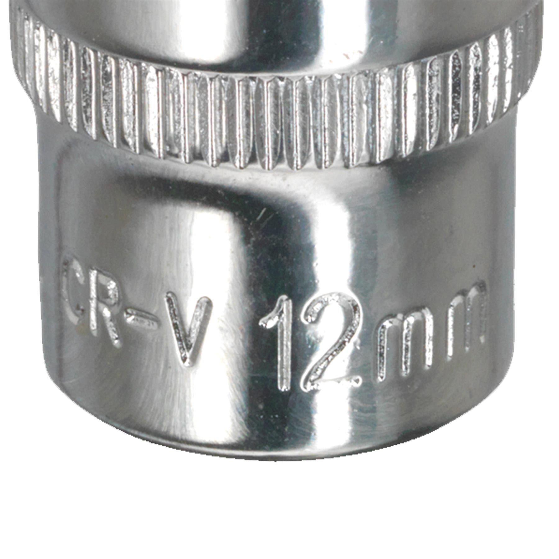 Sealey WallDrive Socket 12mm 1/4"Sq Drive Fully Polished