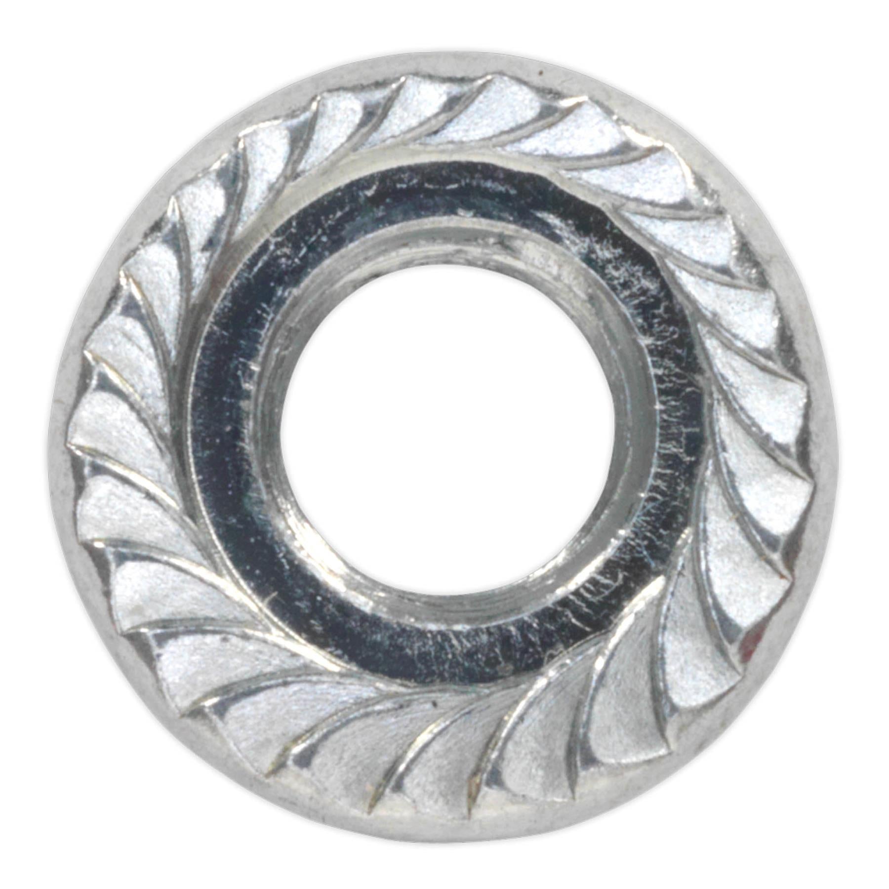 Sealey Flange Nut Serrated M5 Zinc Pack of 100