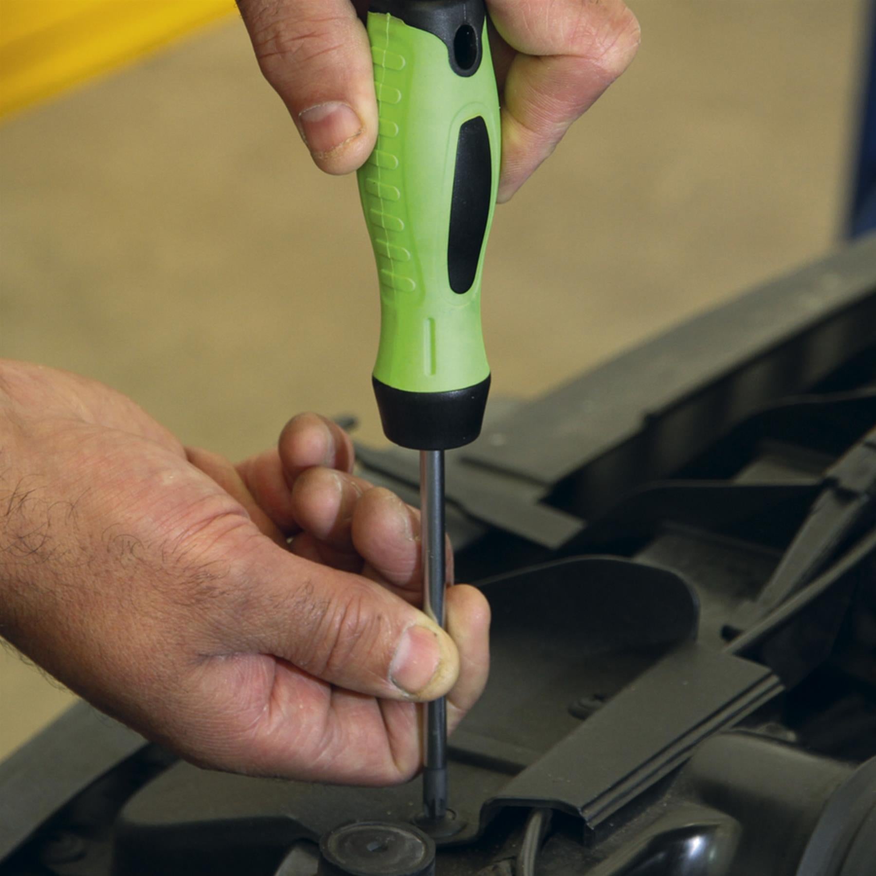 Sealey Screwdriver Set 8pc Hi-Vis Green