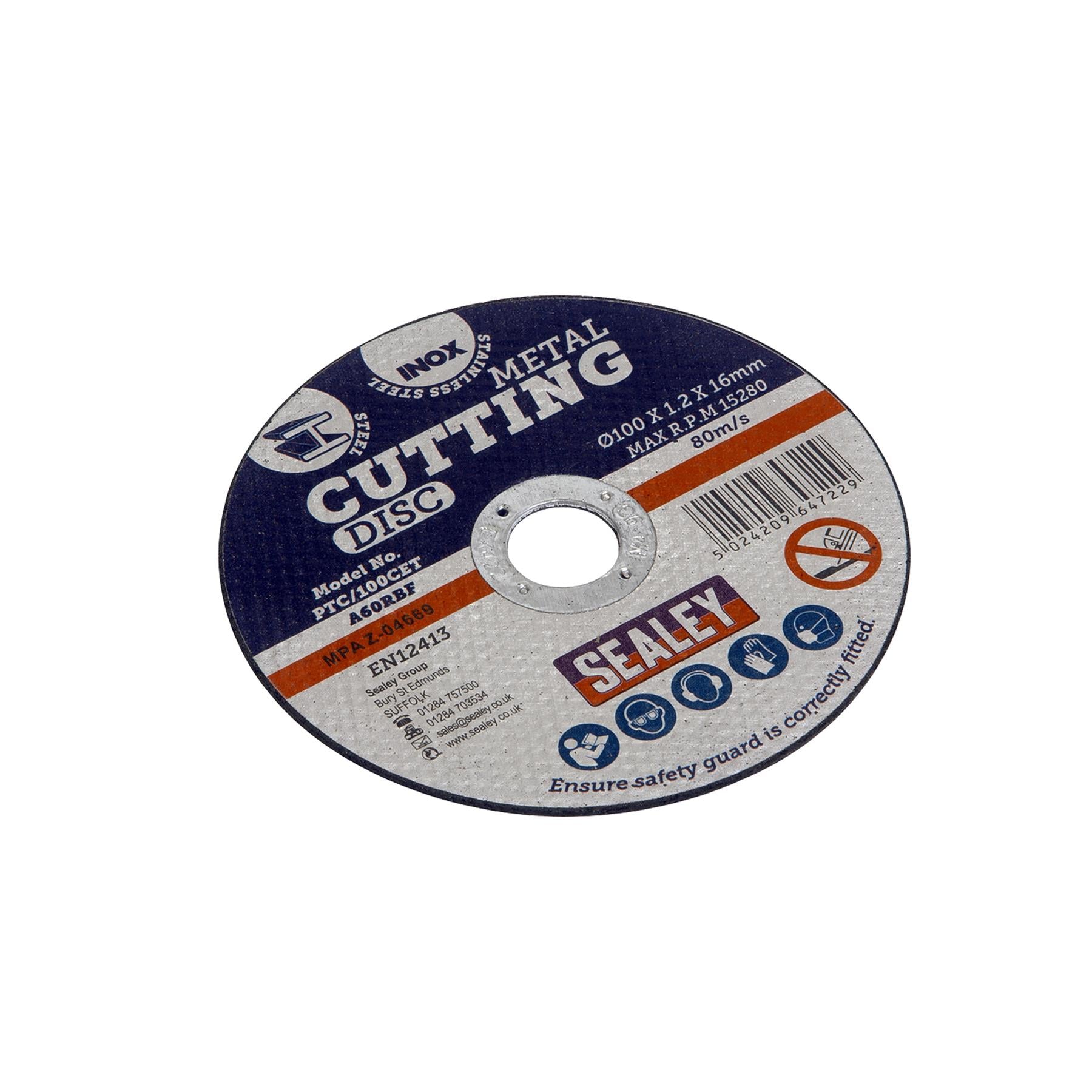 Sealey Cutting Disc Ø100 x 1.2mm 16mm Bore
