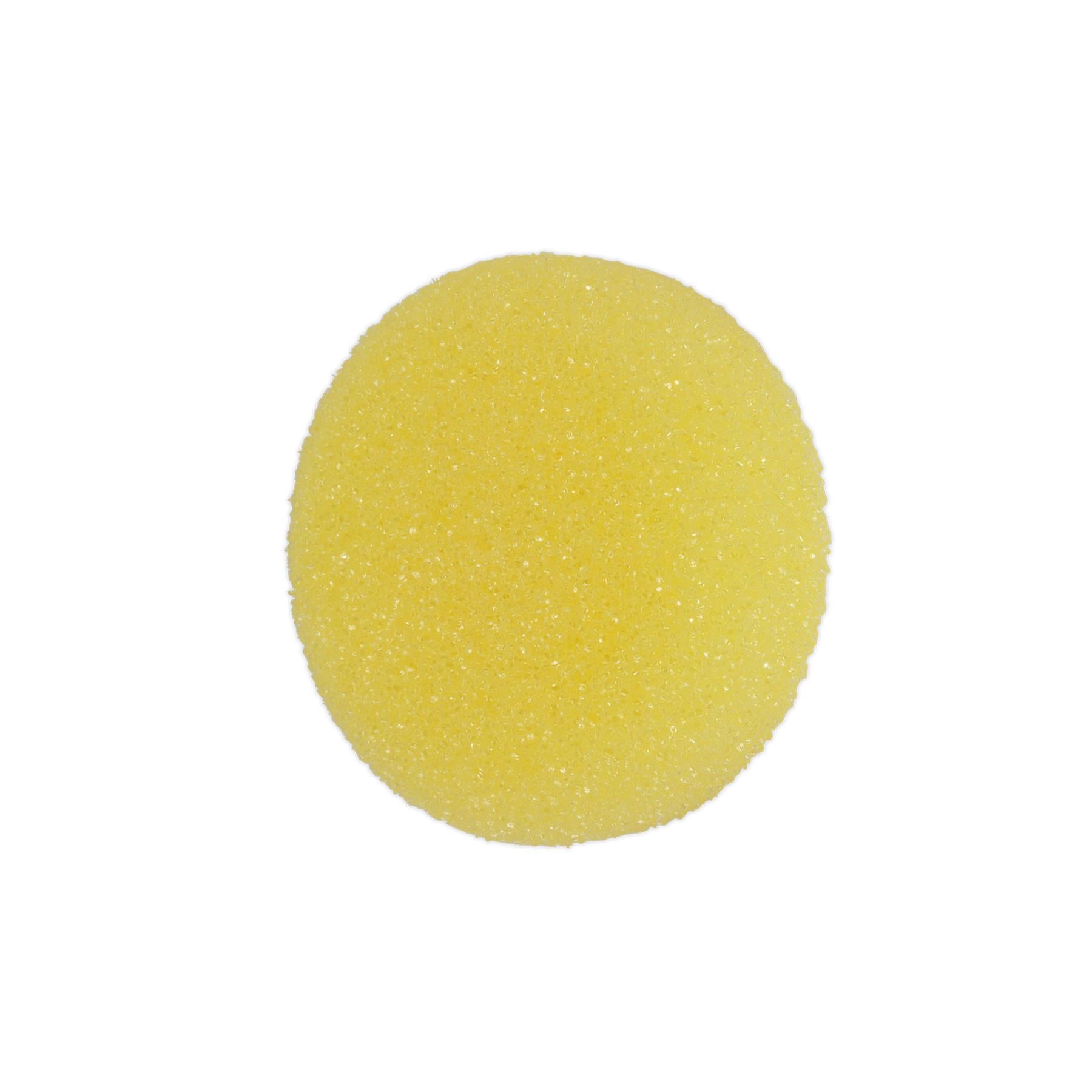 Sealey Buffing & Polishing Foam Head Hook-and-Loop Ø80 x 25mm Yellow/Coarse