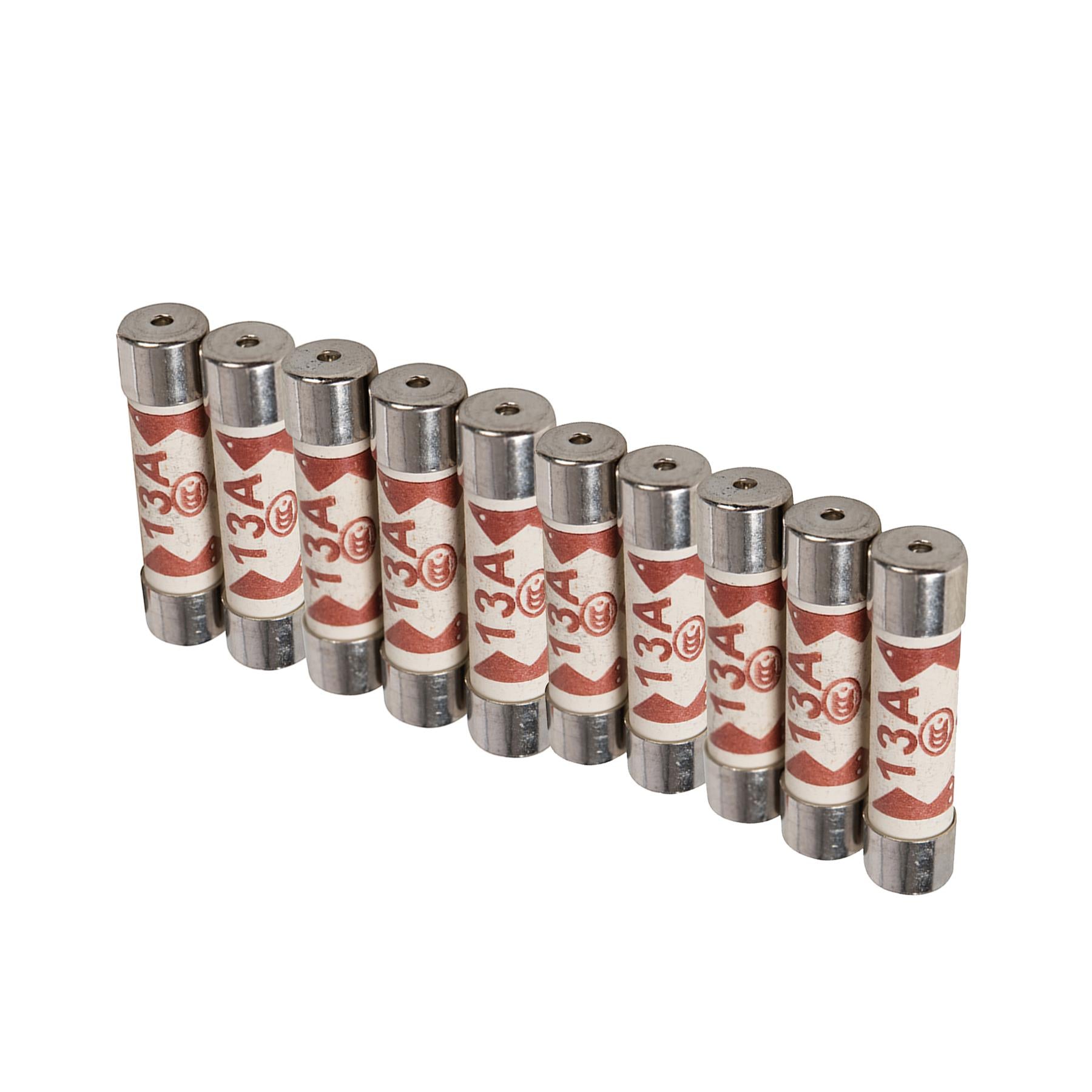 Electric Premium Quality Fuses 10pk 13a Fast Acting Replacement Safety