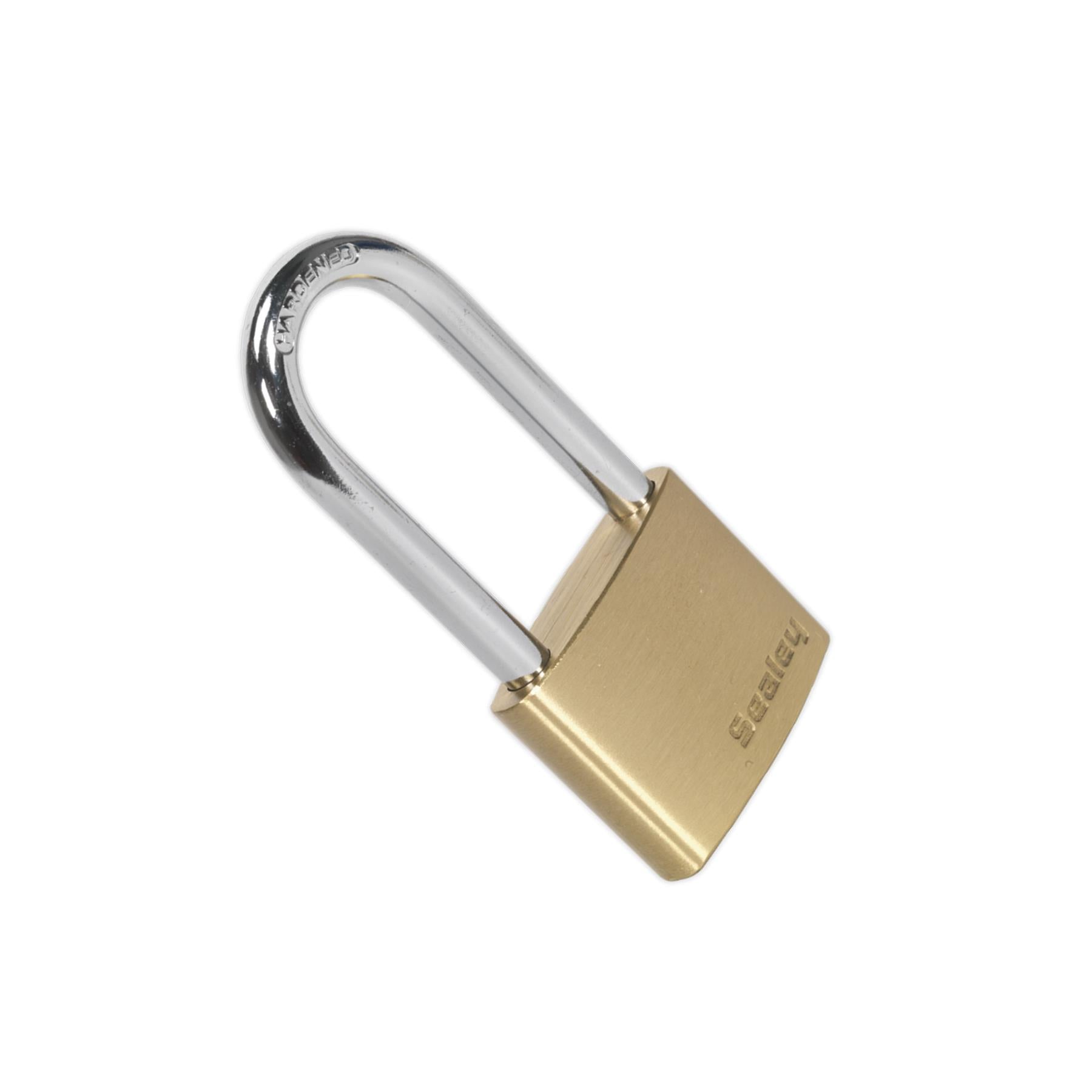 Sealey Brass Body Padlock Long Shackle 50mm