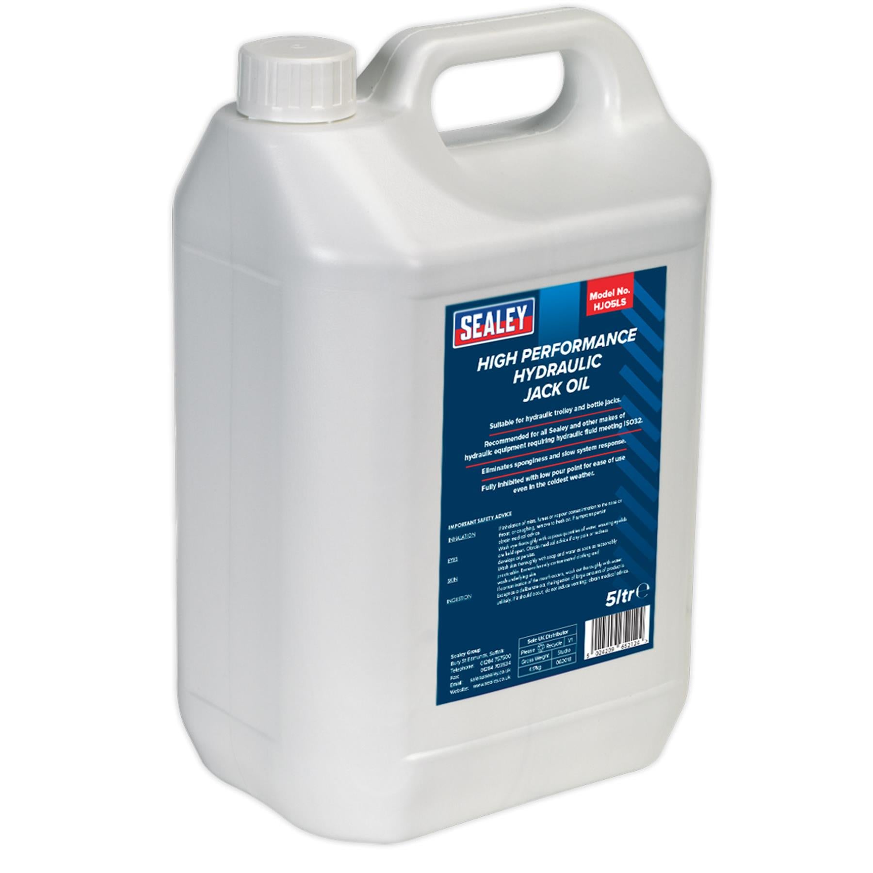Sealey Hydraulic Jack Oil 5L - Pack of 4 Garage Workshop DIY