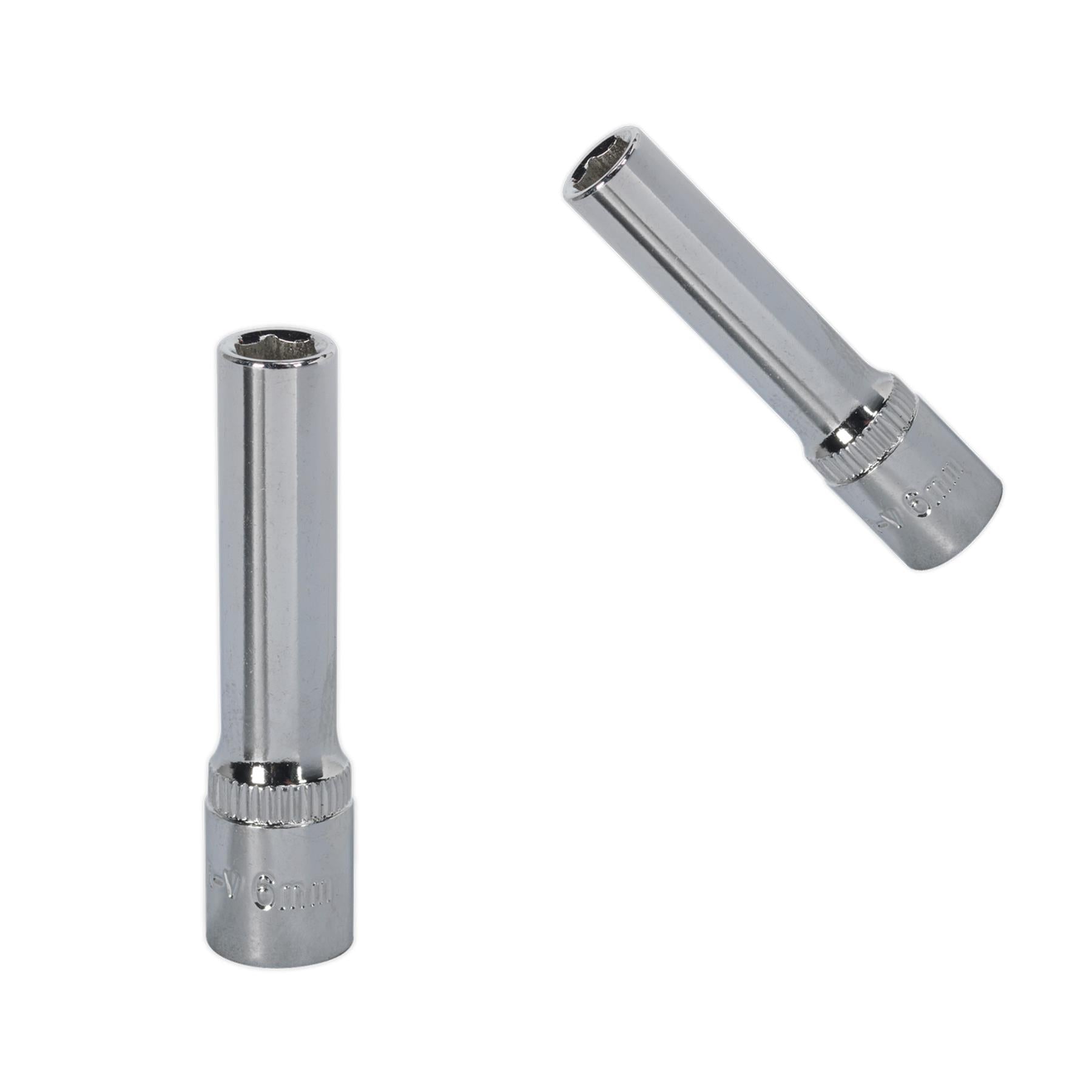Sealey WallDrive Socket 6mm Deep 1/4"Sq Drive Fully Polished