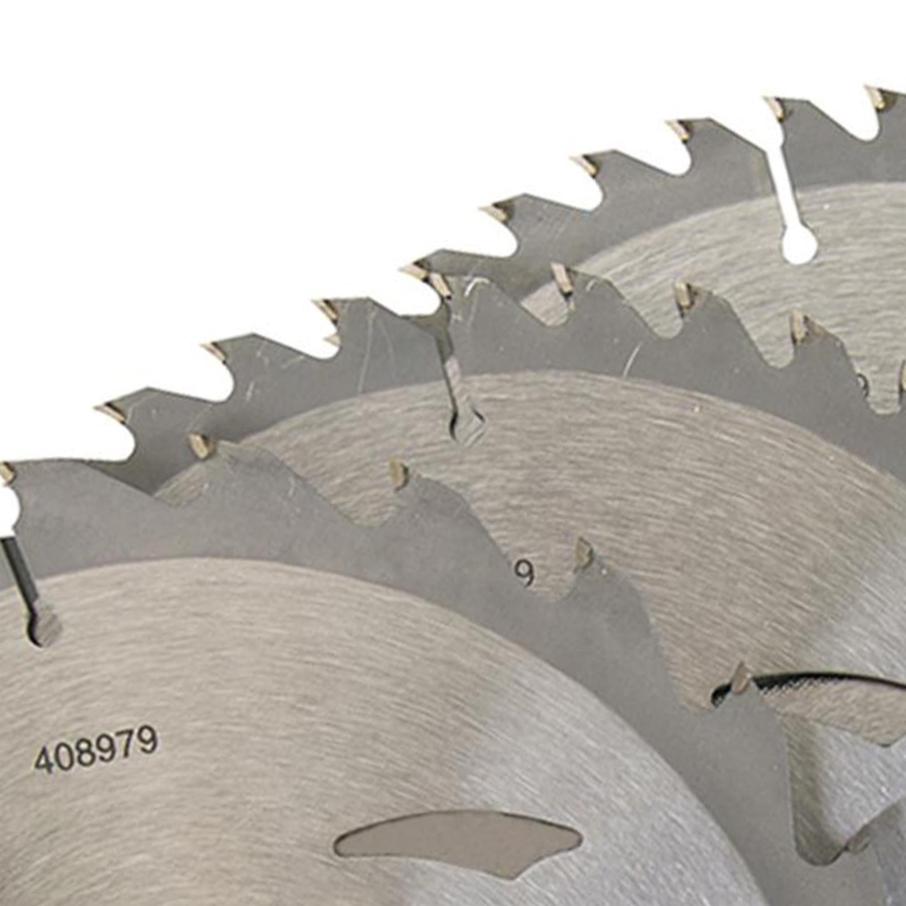 3 Piece TCT Circular Saw Blade Set 205 x 30 - 25, 18, 16mm Rings