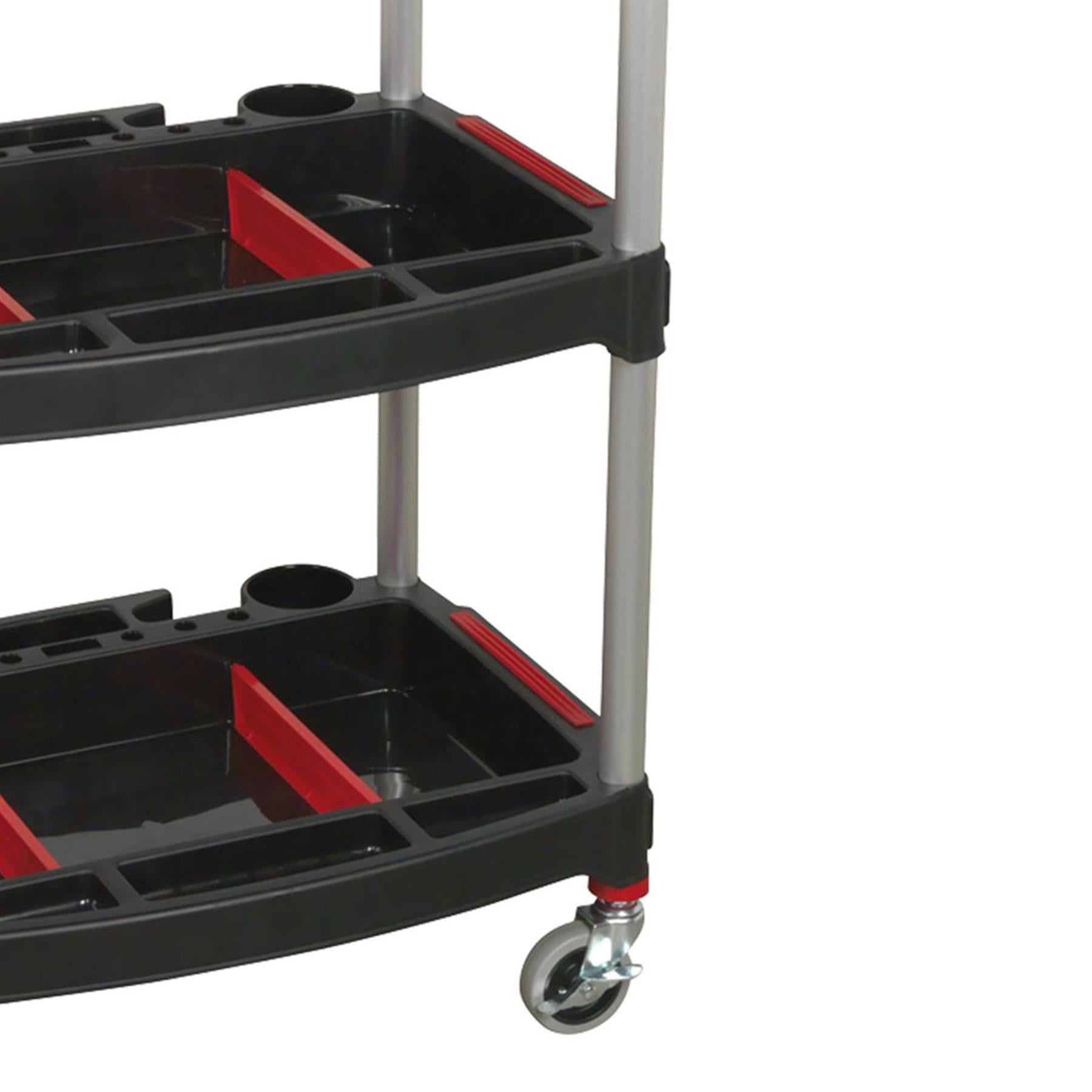 Sealey Workshop Trolley 3-Level Composite with Parts Storage - CX313