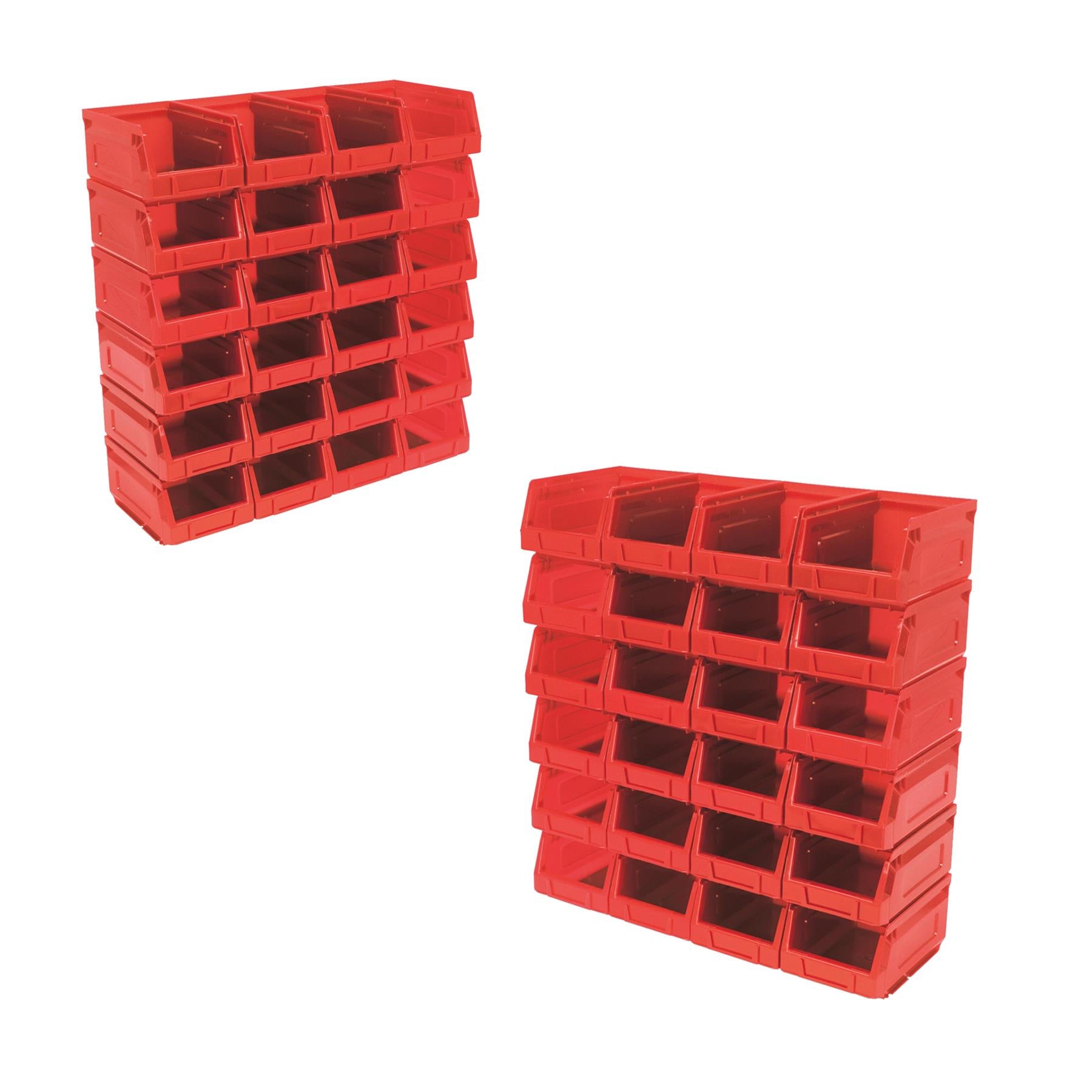 Sealey Plastic Storage Bin 105 x 165 x 85mm - Red Pack of 24