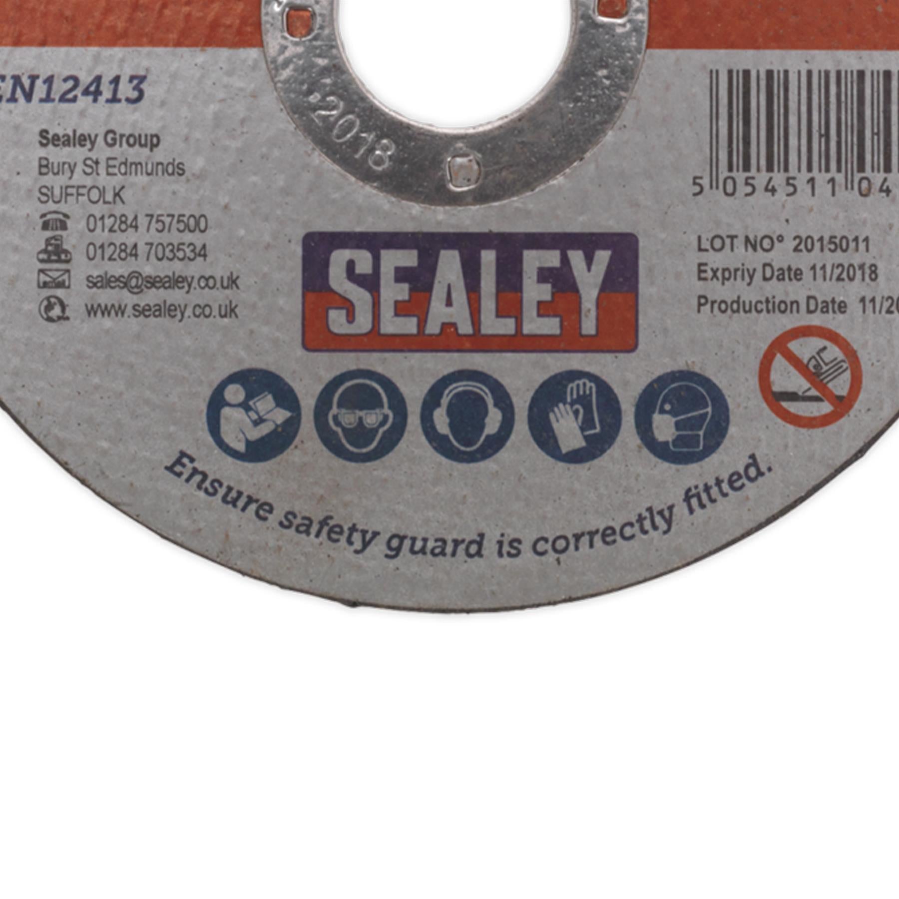 Sealey Multipurpose Cutting Disc Ø115 x 1.6mm Ø22.2mm Bore