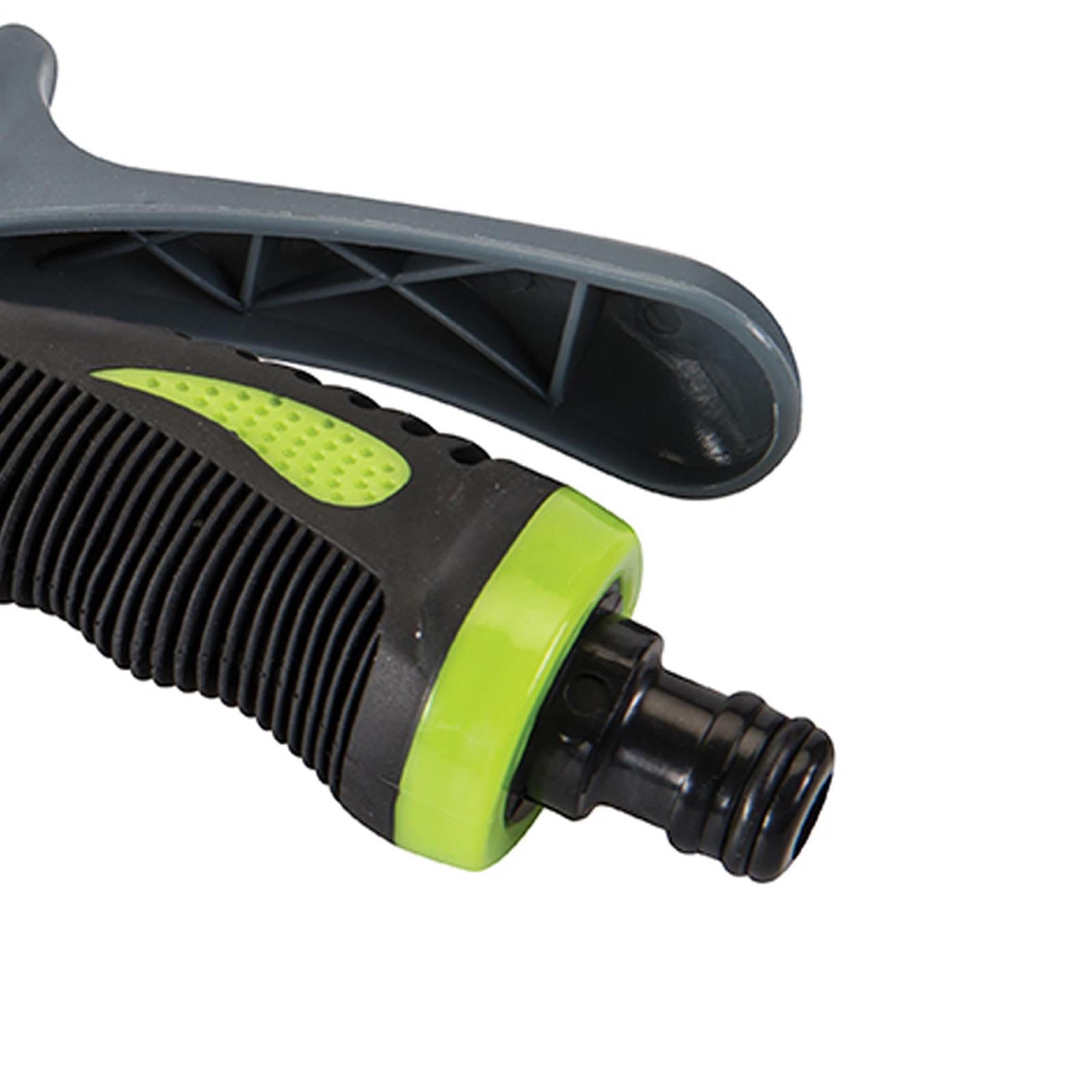 Rubber Grip Adjustable Head Garden Hose Spray Gun