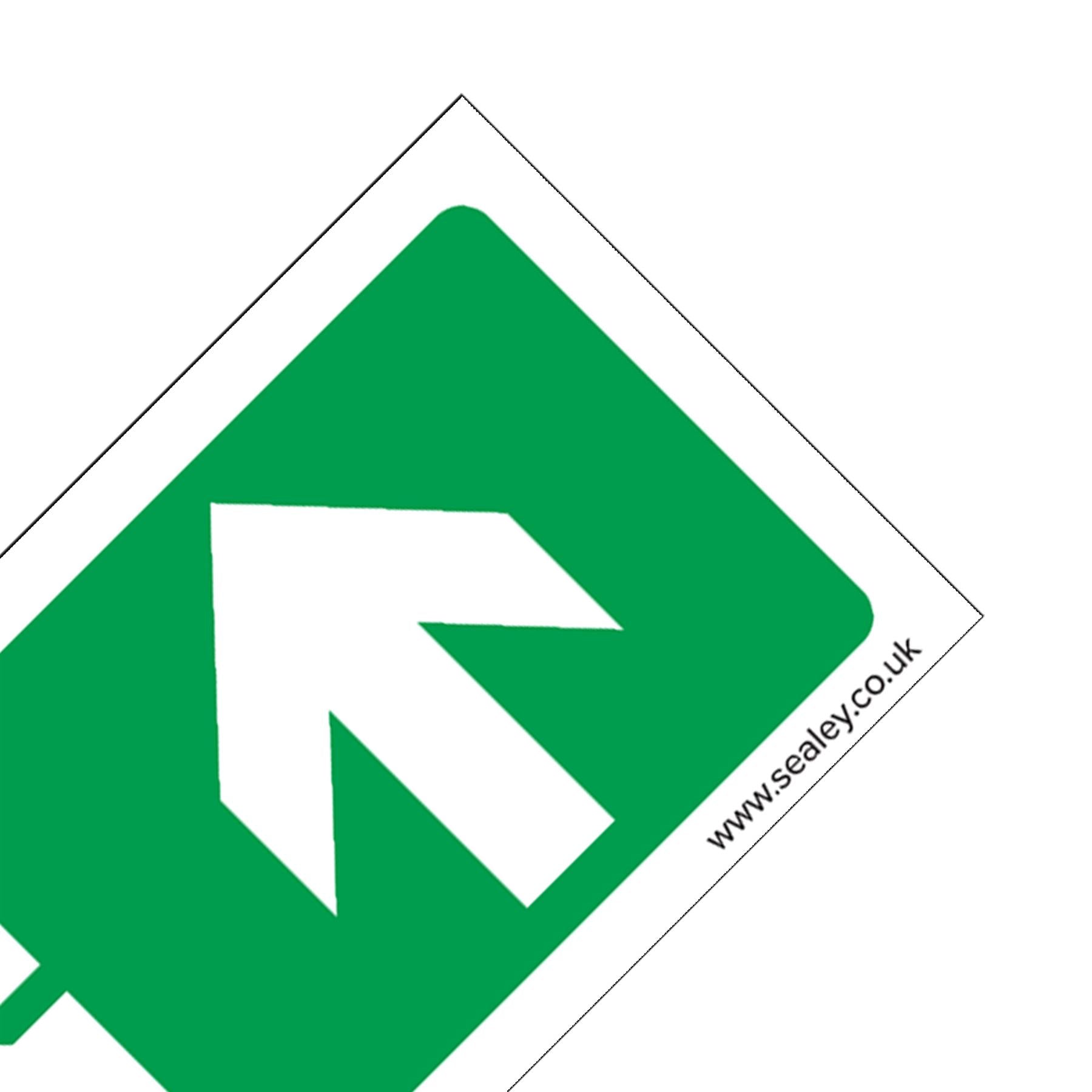 Sealey Safety Sign - Fire Exit (Up) - Slf-Adhes. Vinyl - Pack of 10