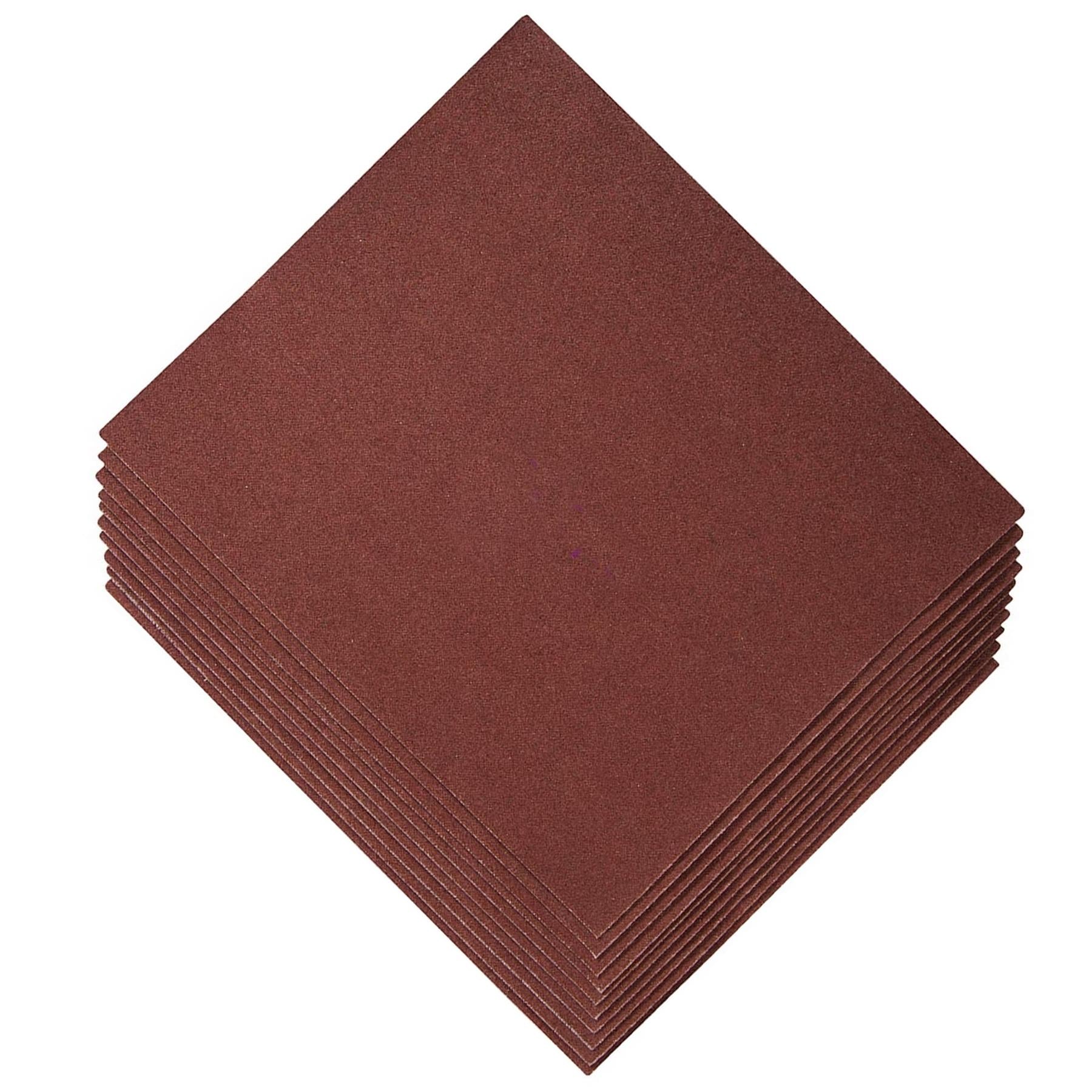 Emery Cloth Hand Sanding Sheets 10Pk Grit 80 Quality For Metal And Rust Removal