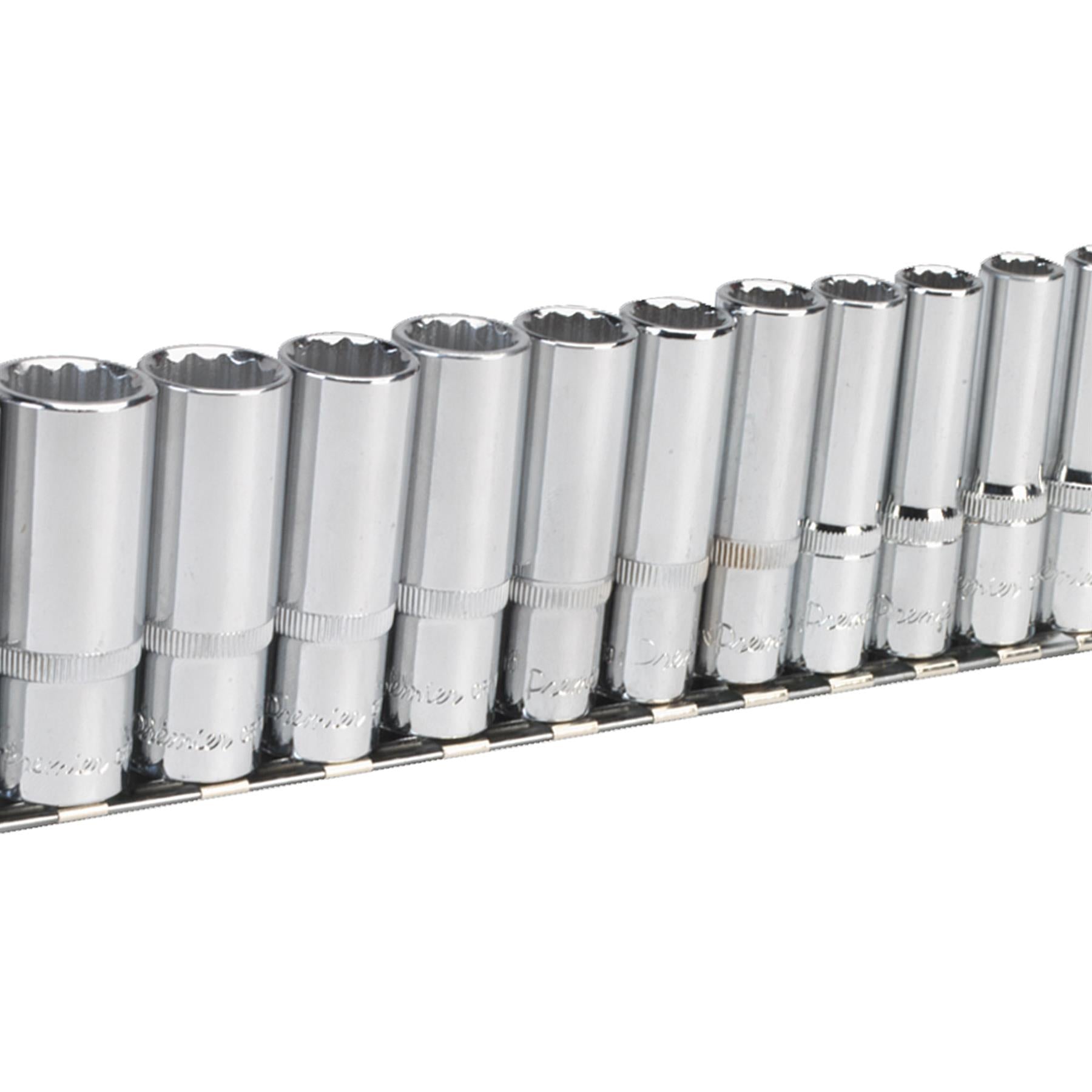 Sealey Socket Set 12pc 3/8"Sq Drive 12pt Deep WallDrive Metric