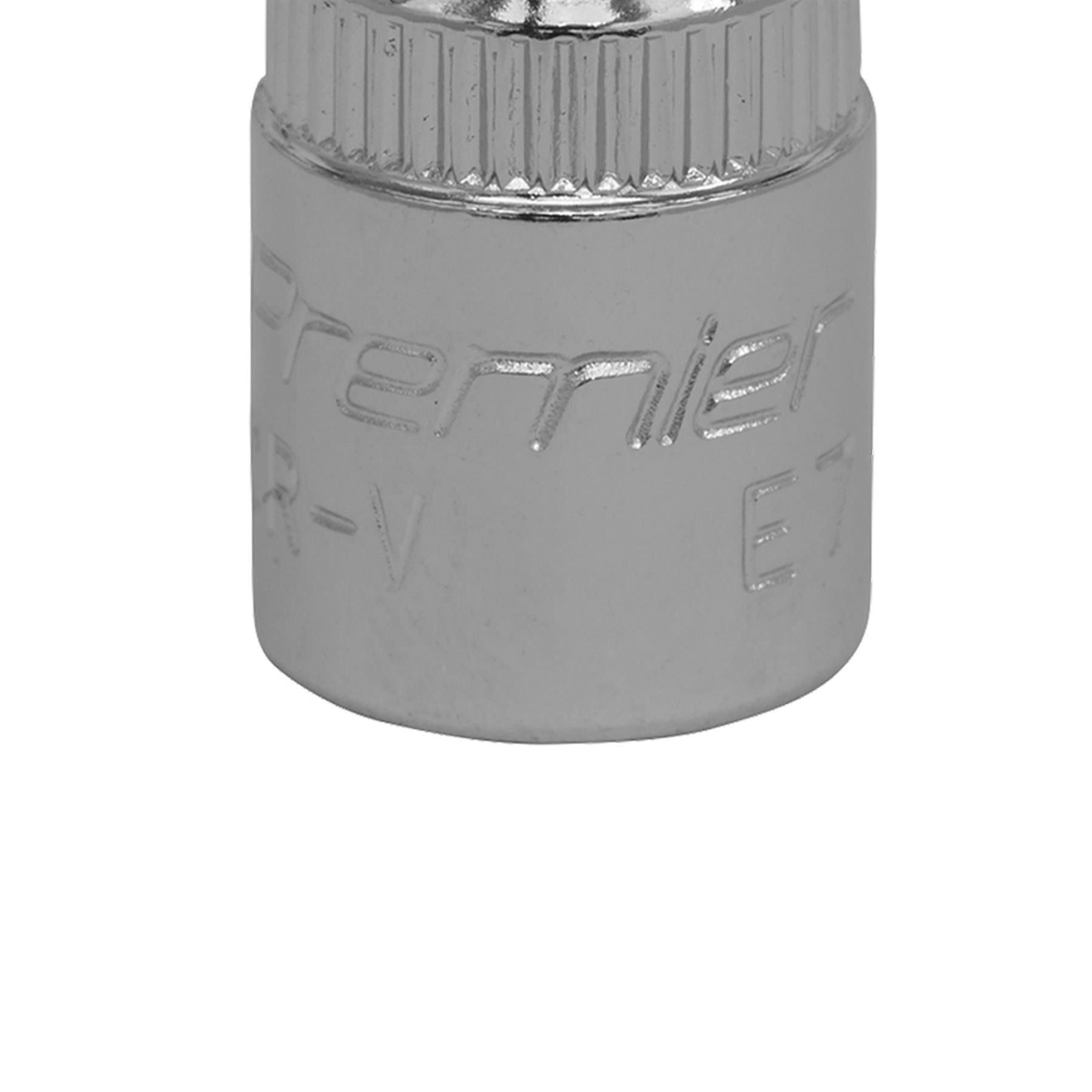 Sealey TRX-Star* Socket E7 1/4"Sq Drive Chrome Vanadium Steel