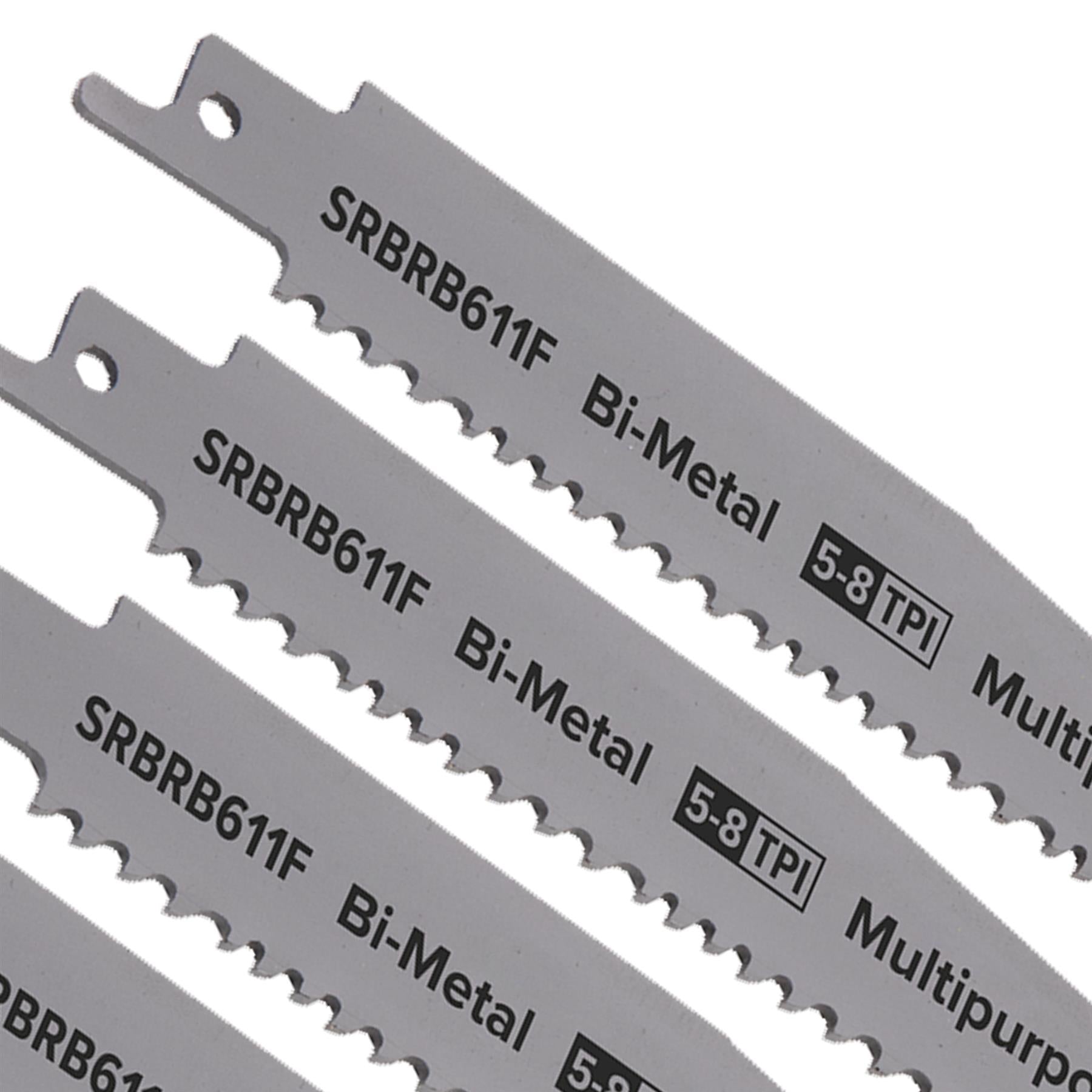 Sealey Reciprocating Saw Blade Multipurpose 150mm 5-8tpi-Pack of 5