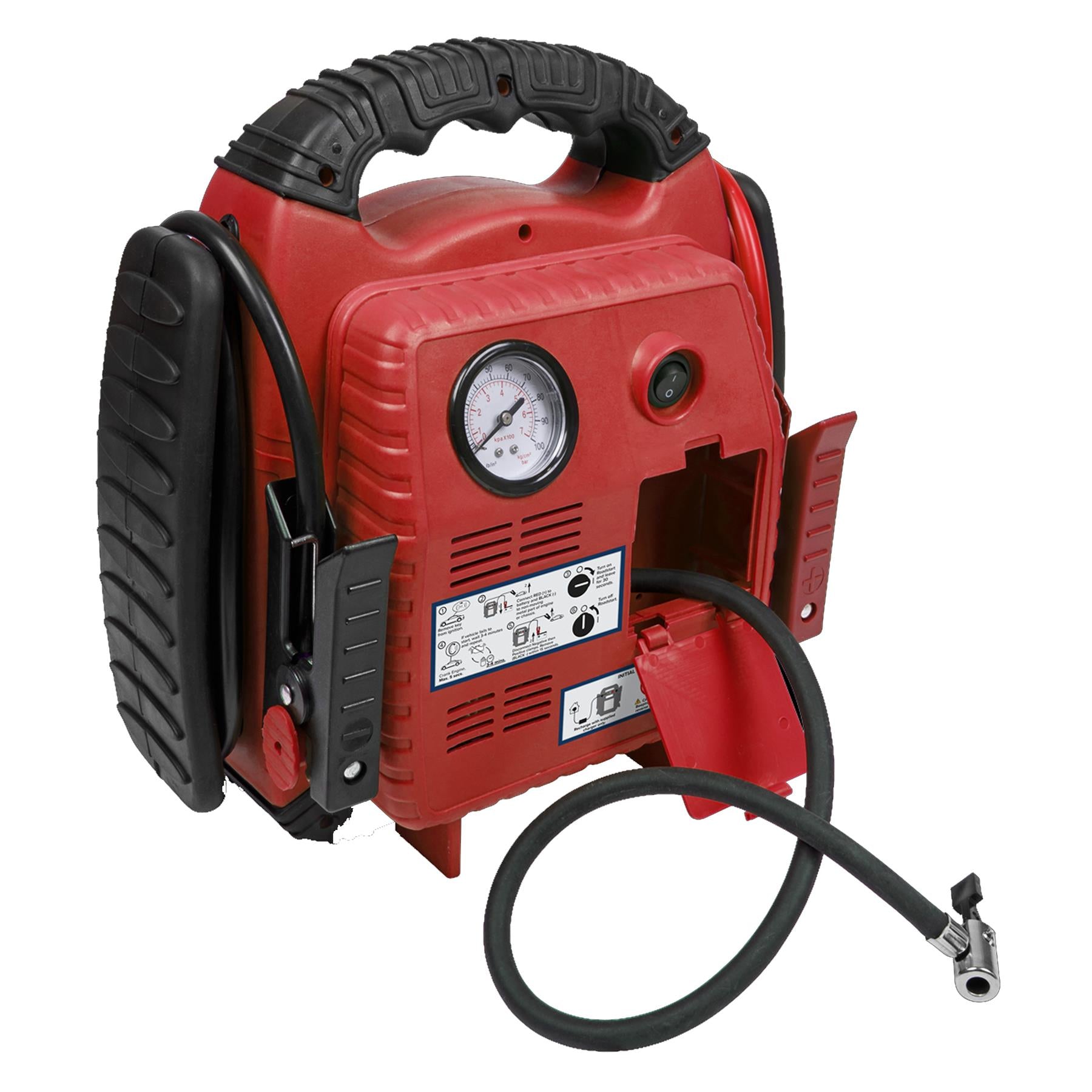 Sealey RoadStart Emergency Jump Starter with Compressor 12V 900A