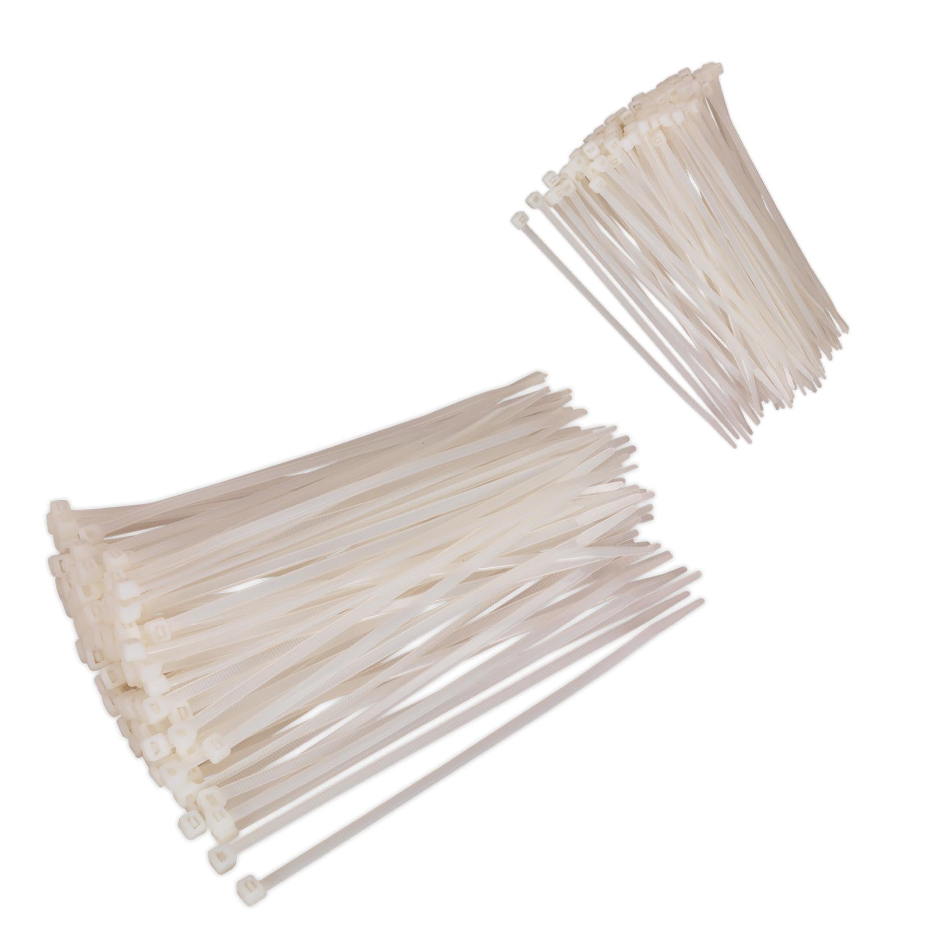 Sealey Cable Tie 200 x 4.8mm White Pack of 100