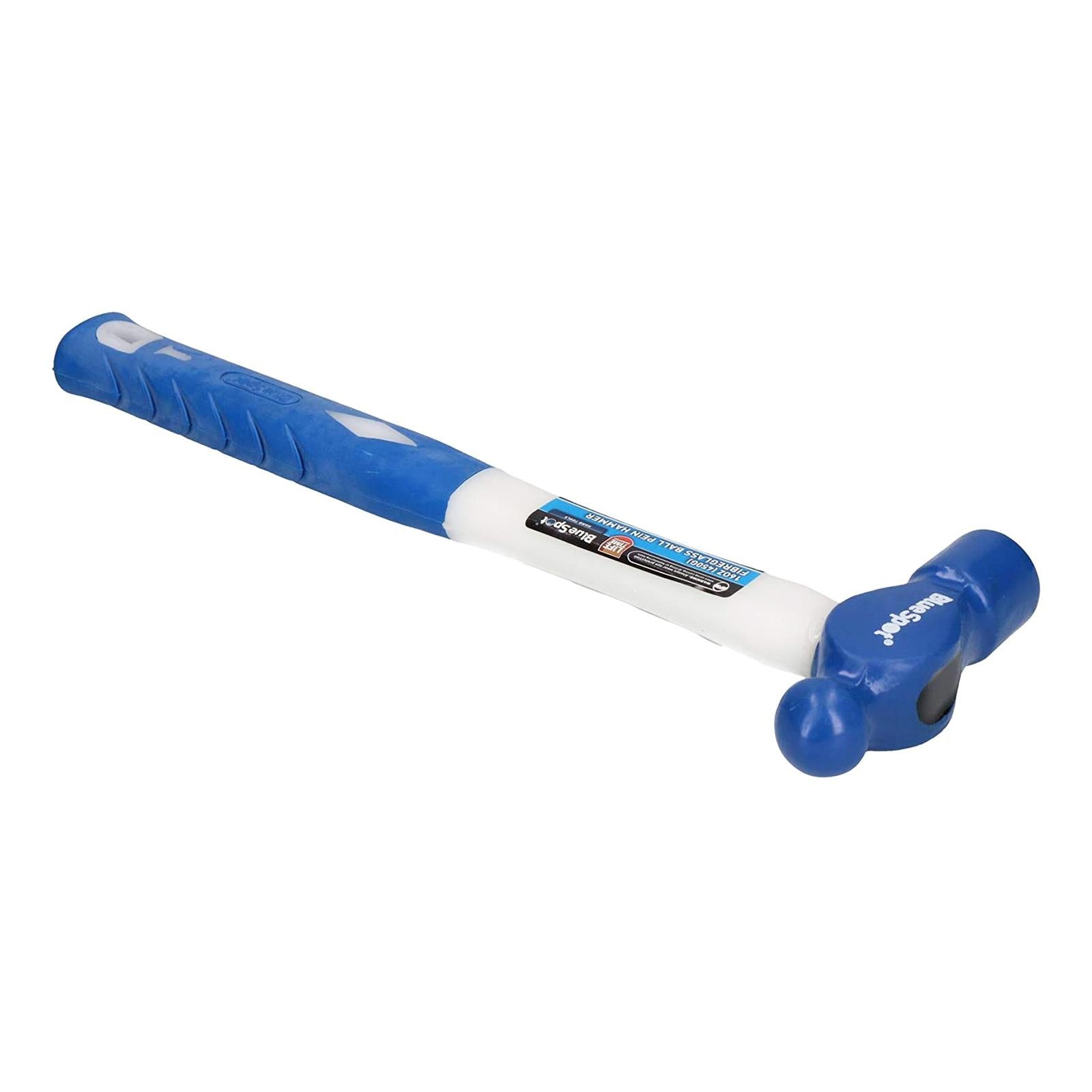 BlueSpot 24oz Ball Pein Hammer Fibreglass Rubber Grip Handel Hardened Steel Head