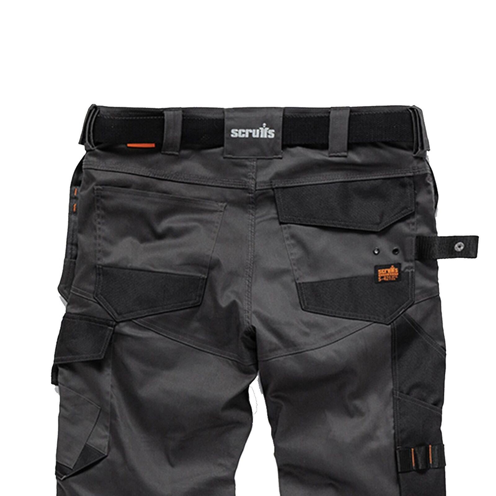 Scruffs Pro Flex Holster Work Trouser Graphite Trade Worker 36" Small