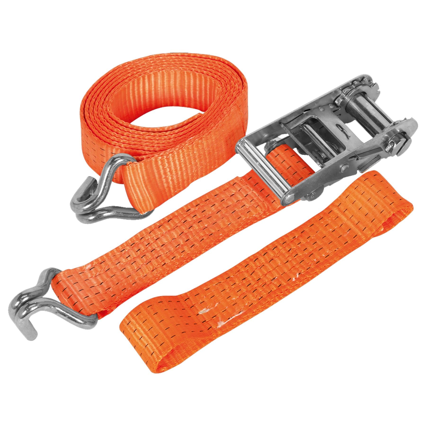 Sealey Car Transporter Ratchet Tie Down 50mm x 3m Alloy Wheel - Single 5000kg Breaking Strength