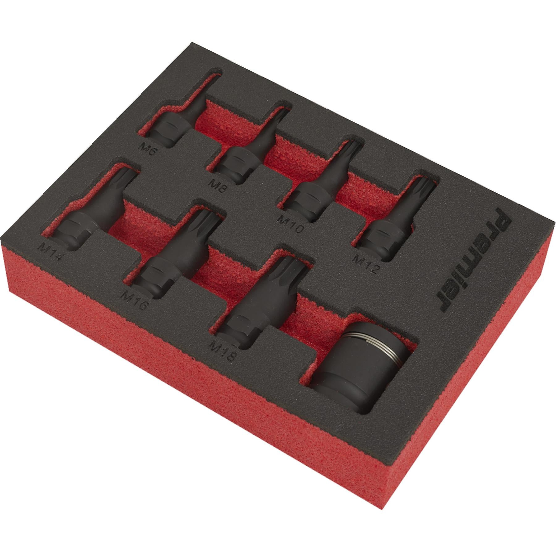Sealey Impact Spline Socket Bit Set 8pc 3/8"Sq Drive