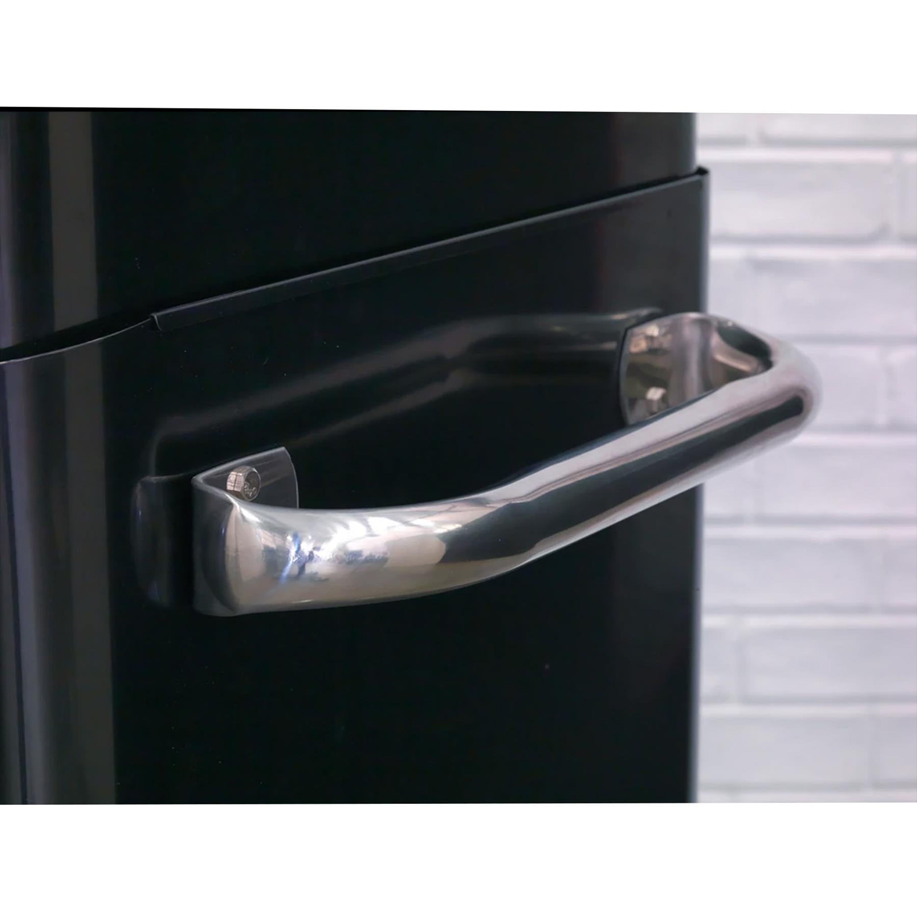 Sealey Rollcab 6 Drawer Retro Style -Black/Red Anodised Draw Pulls