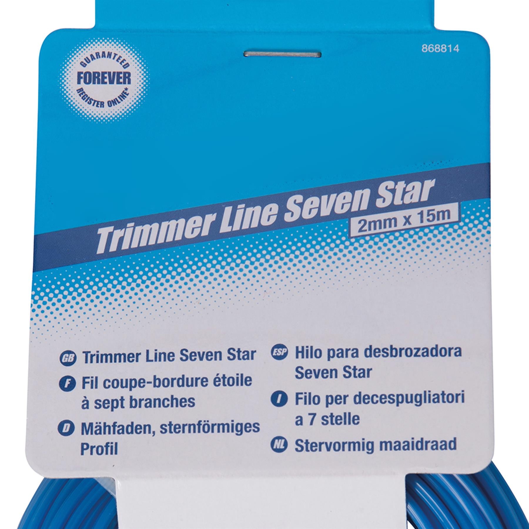 Trimmer Line Seven Star 2mm X 15M Fits Electric And Petrol Powered Trimmers