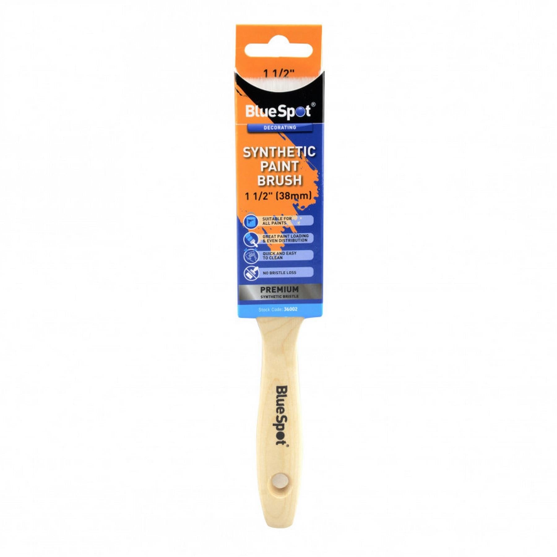 BlueSpot Paint Brush 1 1/2" (38mm) Small No Bristle Loss Paint Brush DIY