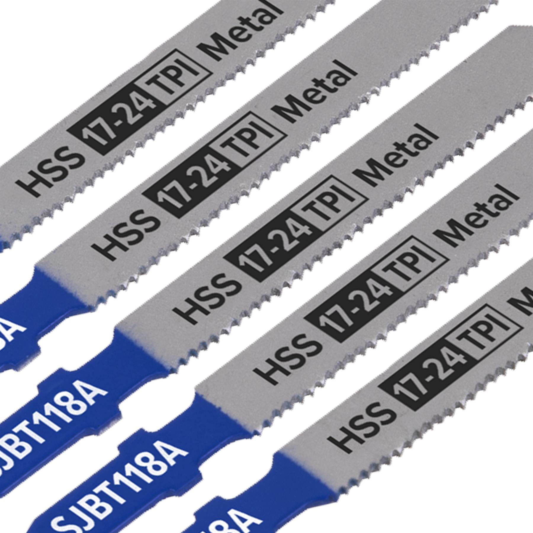 Sealey Jigsaw Blade Metal 92mm 17-24tpi - Pack of 5