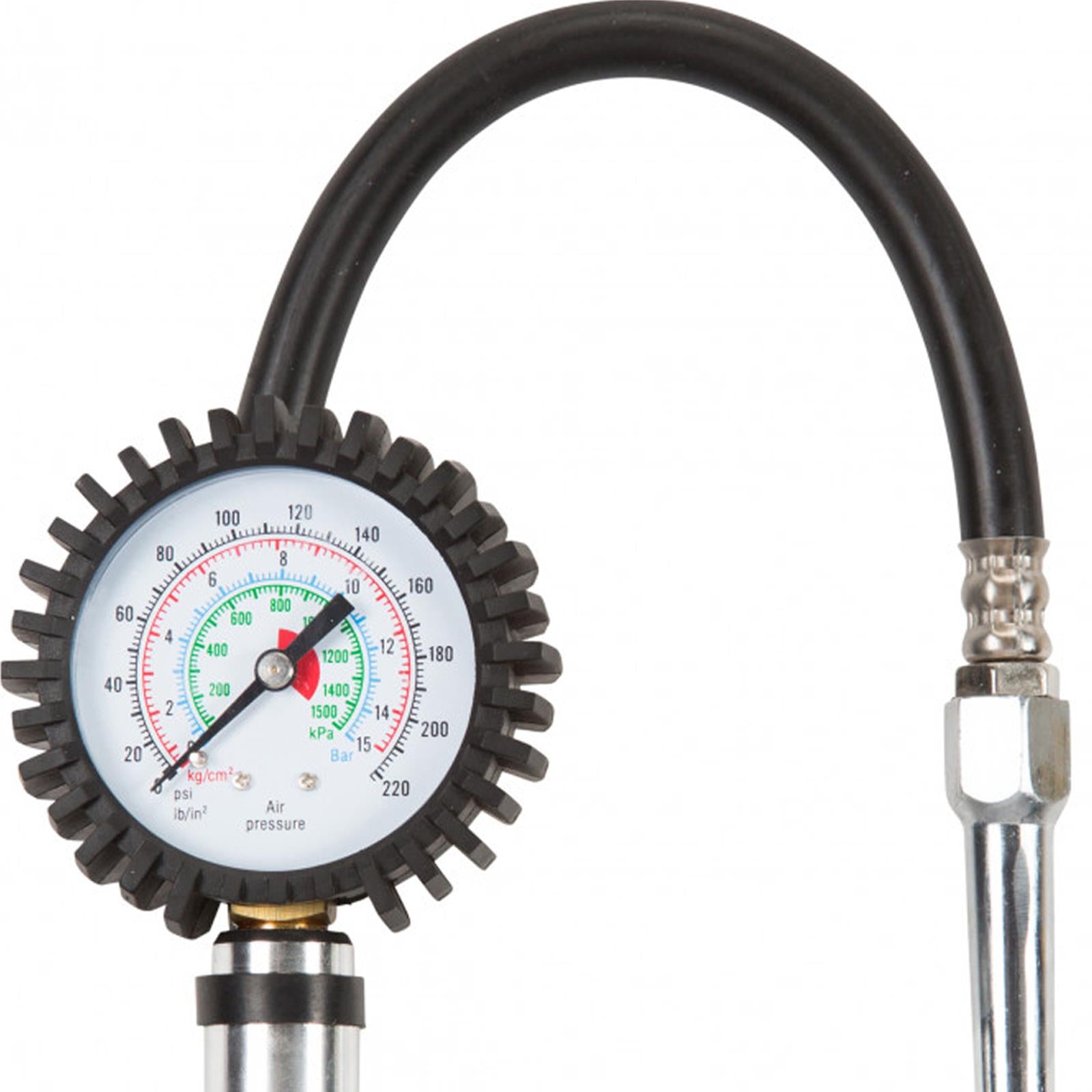 BlueSpot Tyre Pressure Gauge Inflator Air Line Pump Car Van Meter Tester Dial Bar 220 PSI