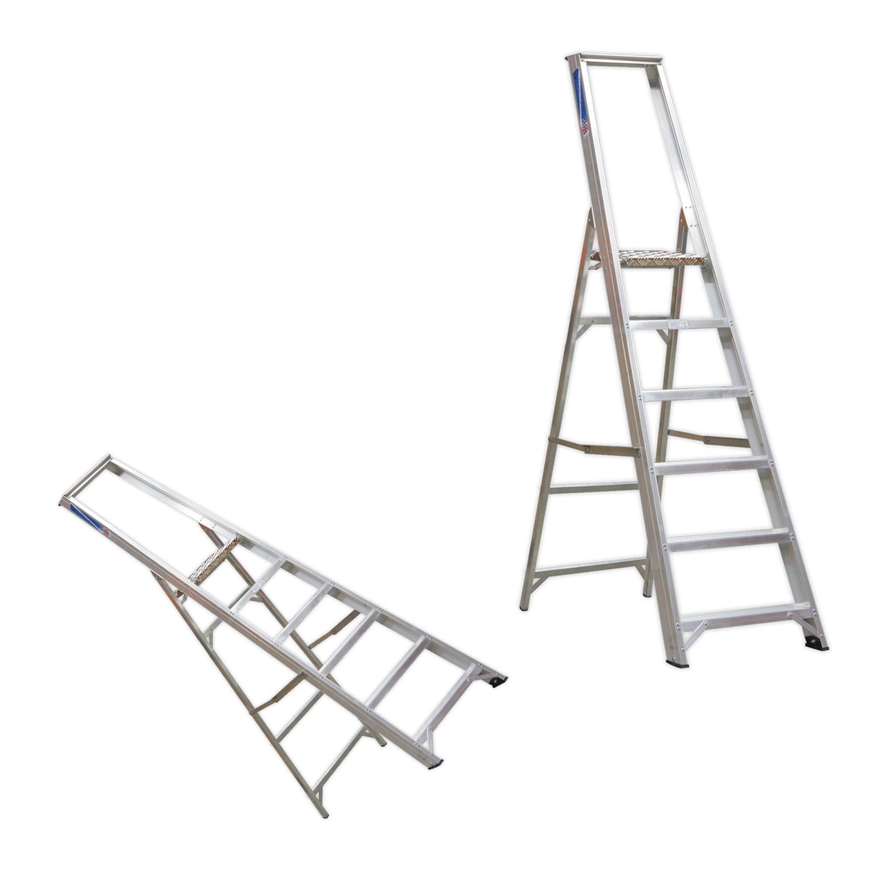 Sealey Aluminium Step Ladder 6-Tread Industrial BS 2037/1