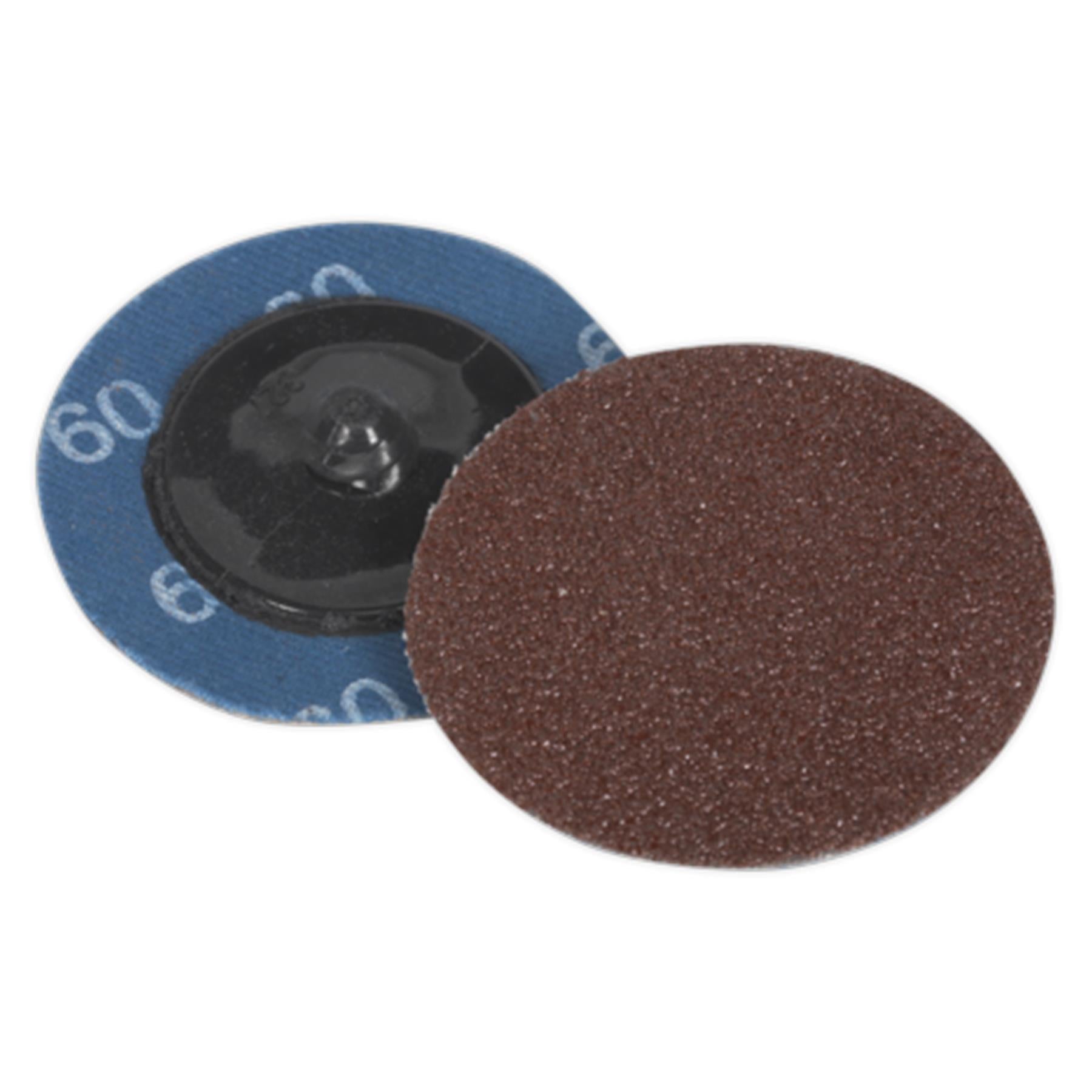 Sealey Quick-Change Sanding Disc 50mm 60Grit Pack of 10