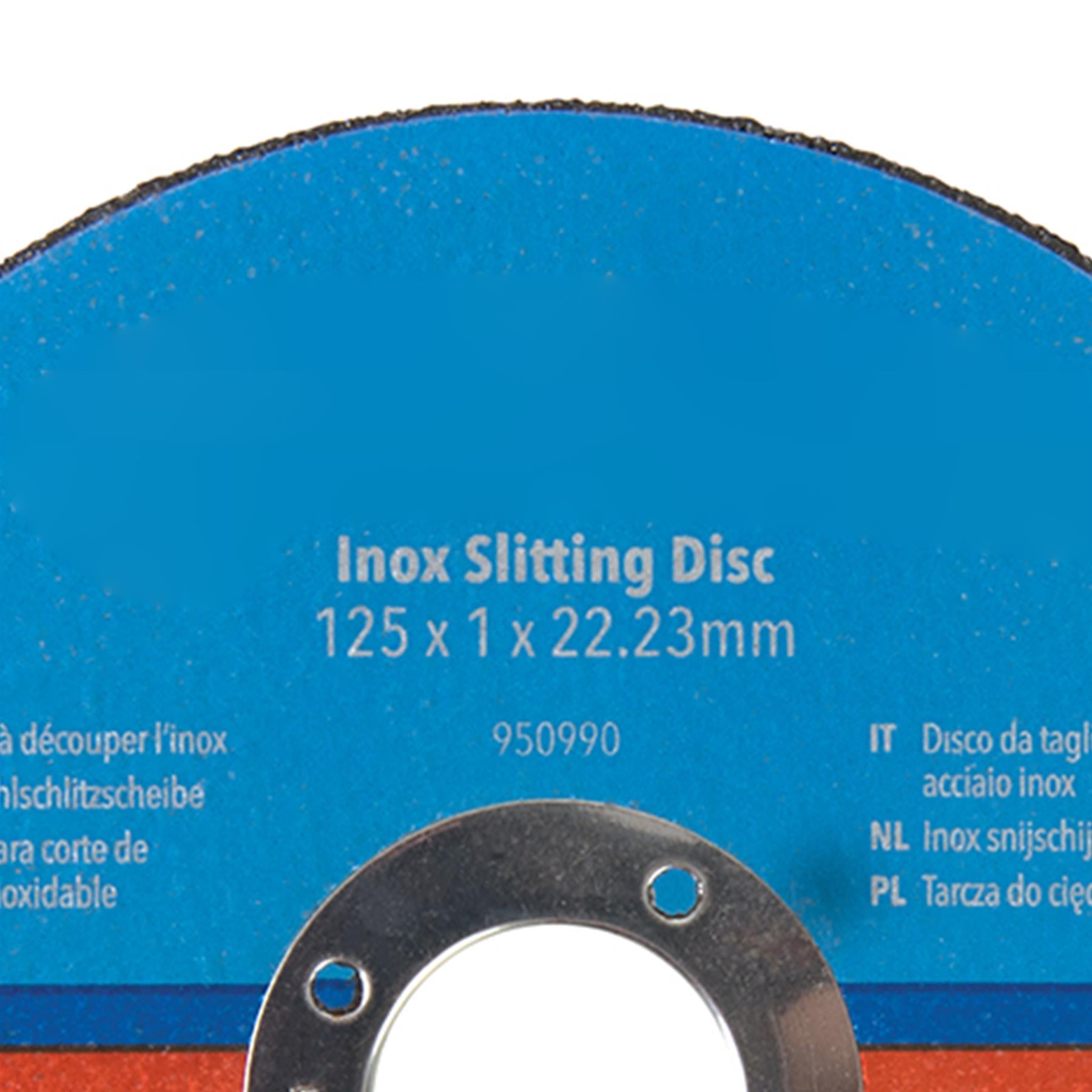 Inox Slitting Discs 10Pk For Cutting Stainless Steel 115 x 1 x 22.23mm