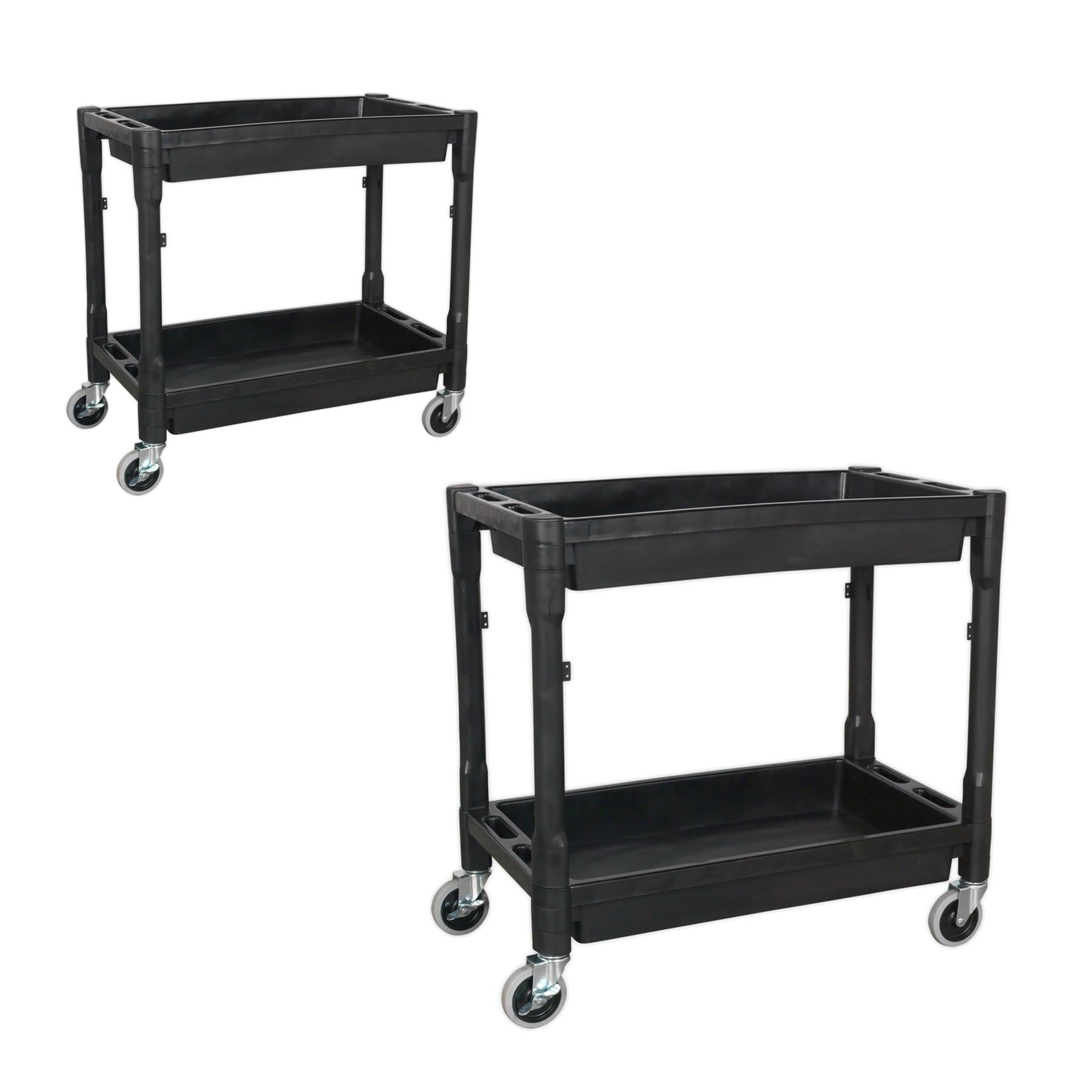 Sealey Trolley 2-Level Composite Heavy-Duty 80kg capacity per shelf