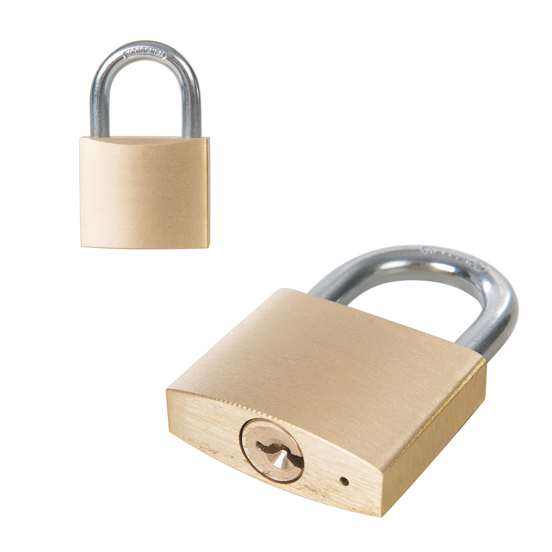 Keyed Alike Padlocks With Set Of 3 Brass Keys 40 x 32 x 12mm 2Pk