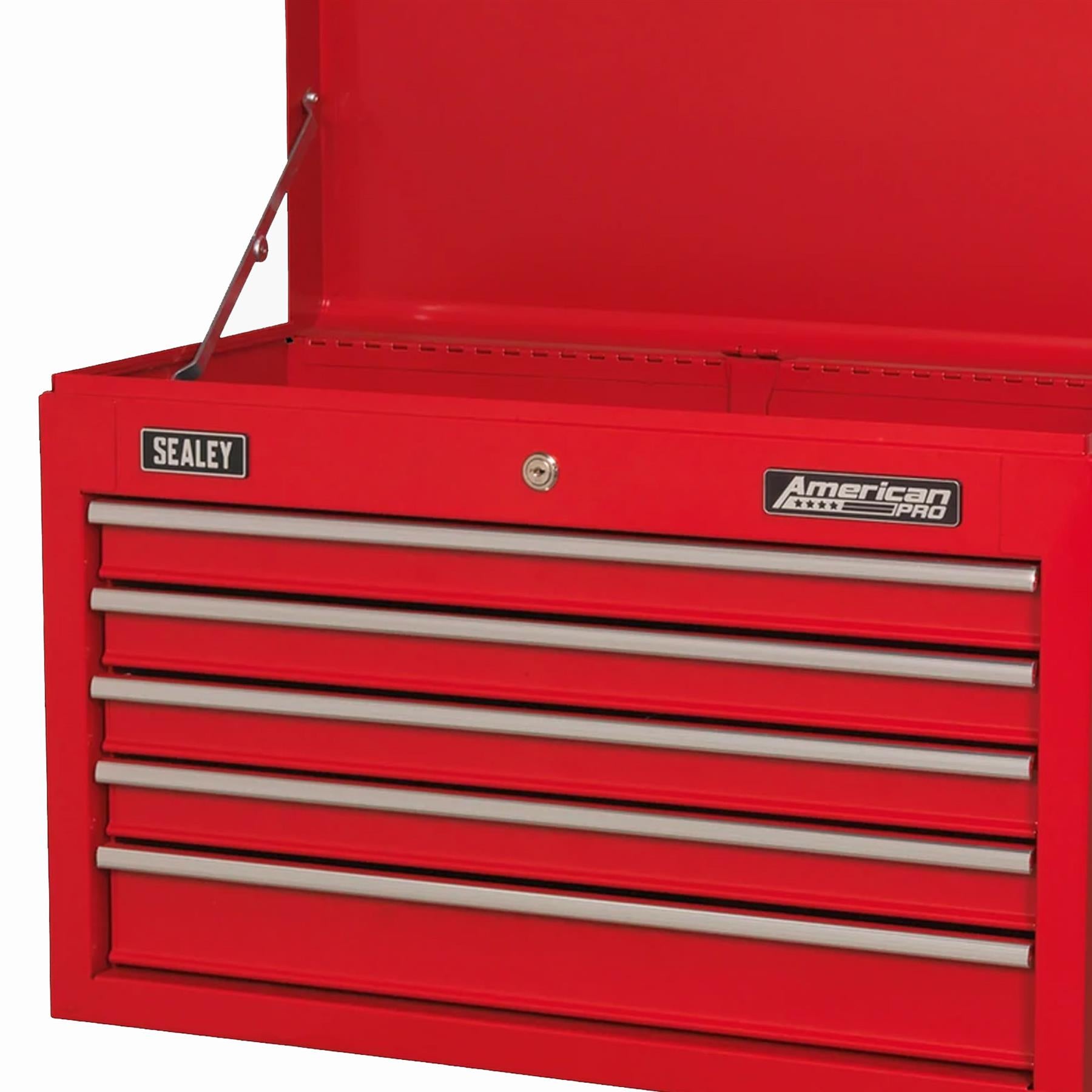 Sealey Topchest 5 Drawer with Ball-Bearing Slides - Red