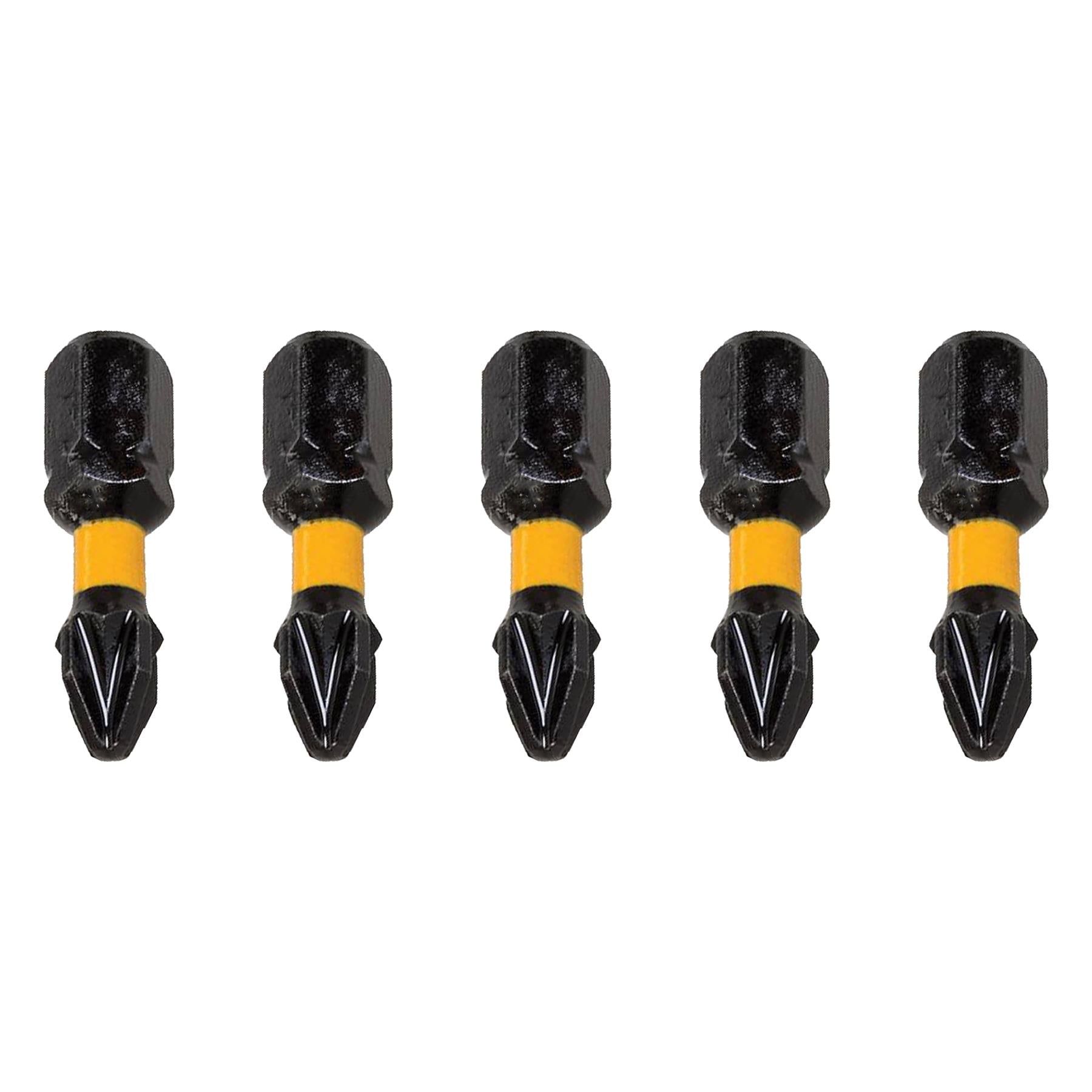 IMPACT SCREWDRIVER BITS PZ2 POZI 1 2 3 HEAD 25MM SCREW DRIVER BIT X 5