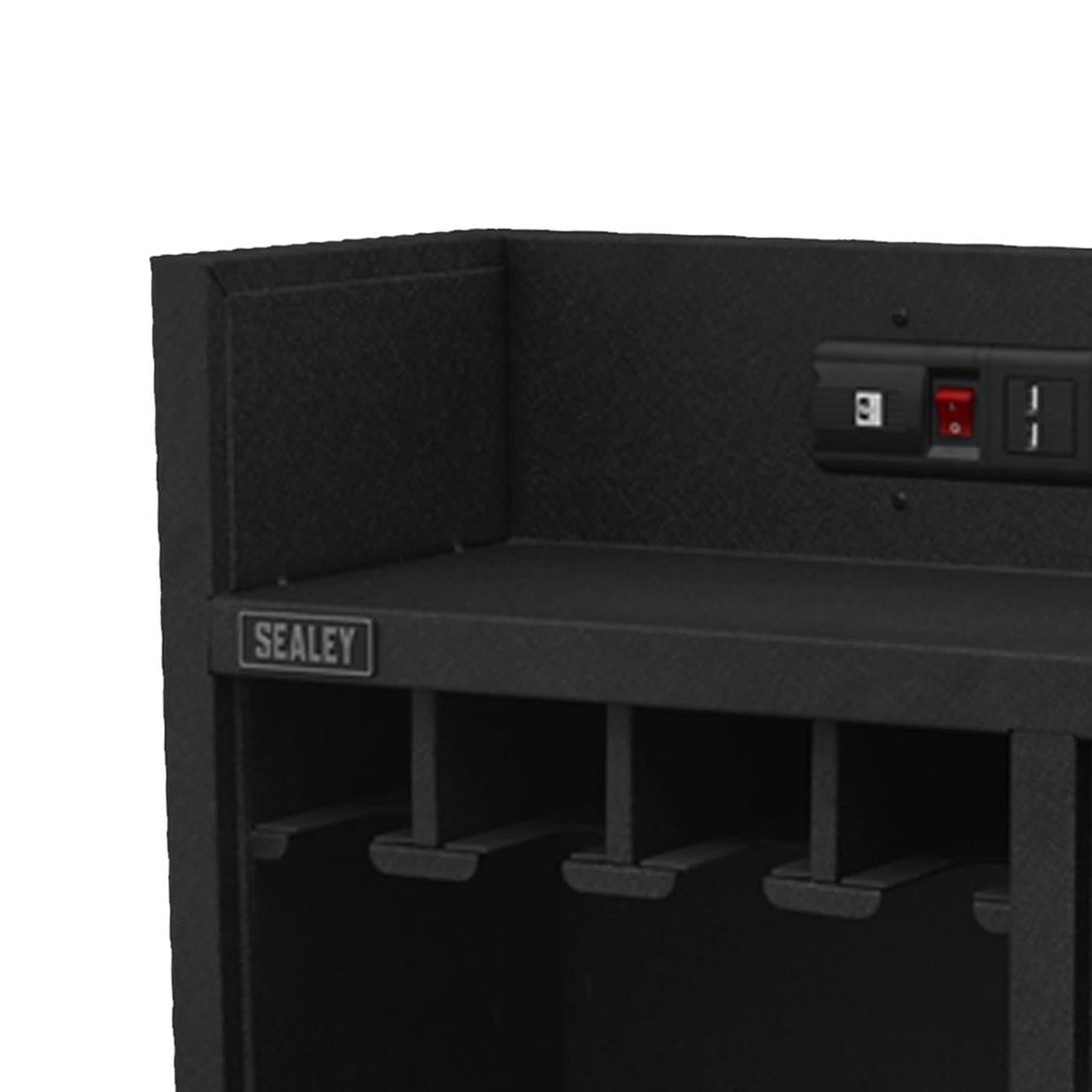 Sealey Power Tool Storage Rack 760mm with Power Strip
