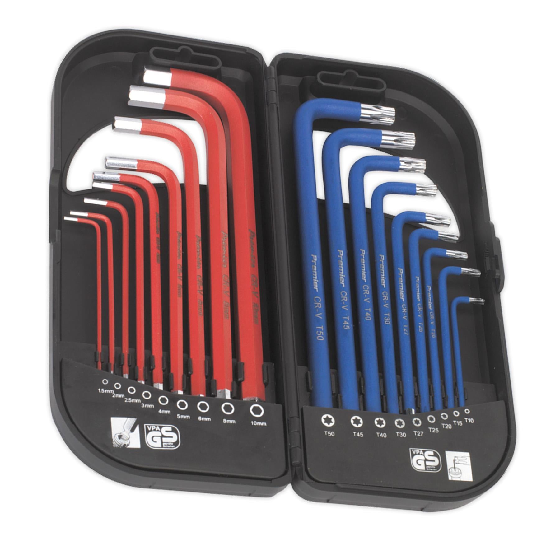 Sealey TRX-Star* & Ball-End Hex Key Set 18pc Long Anti-Slip