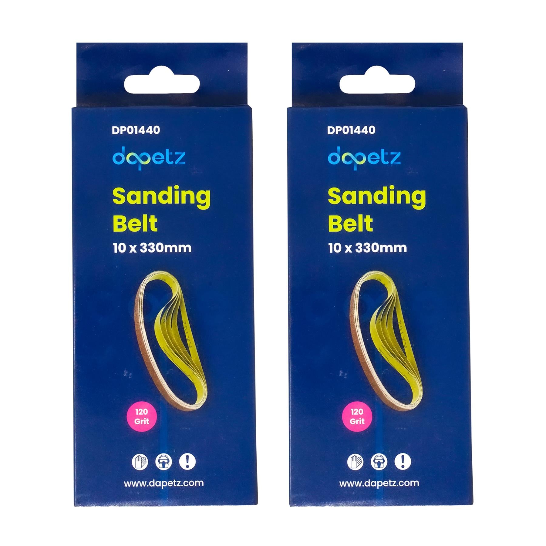 330mm x 10mm 120G Belt Power Finger File Sander Abrasive Sanding Belts 10pk