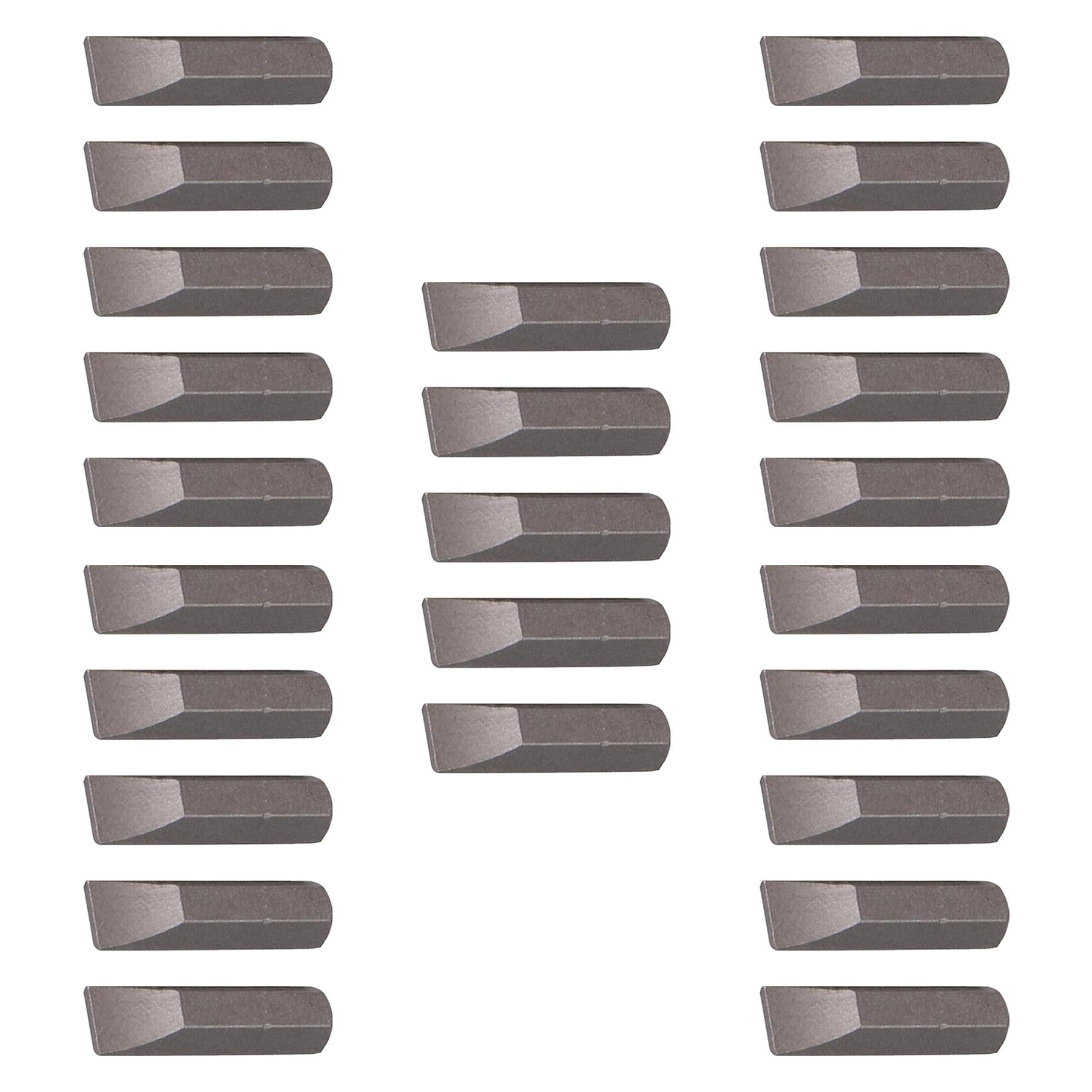 Slotted Screwdriver Bits 7mm CRV Chrome Vanadium Steel 1/4" Hex Drive 25Pcs